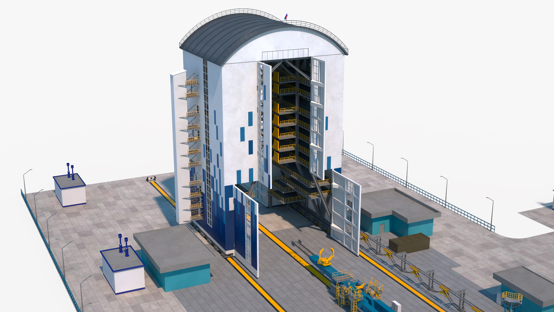 3D Vostochny Cosmodrome Russian Spaceport model