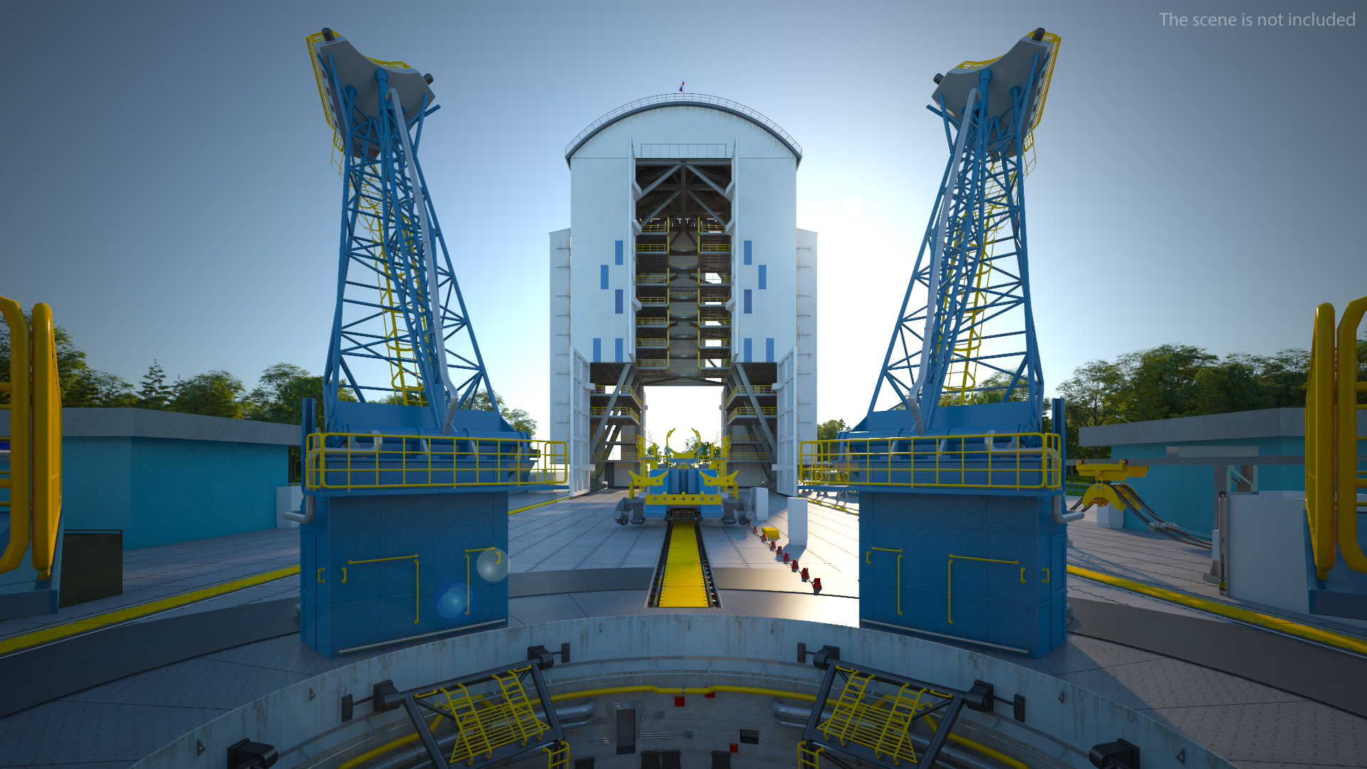 3D Vostochny Cosmodrome Russian Spaceport model