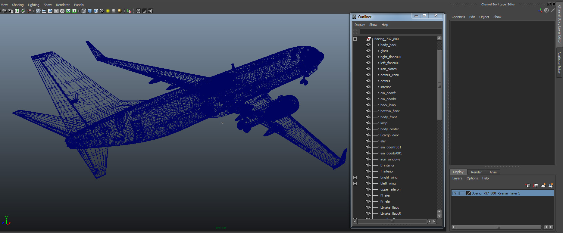 Boeing 737 800 Ryanair 3D