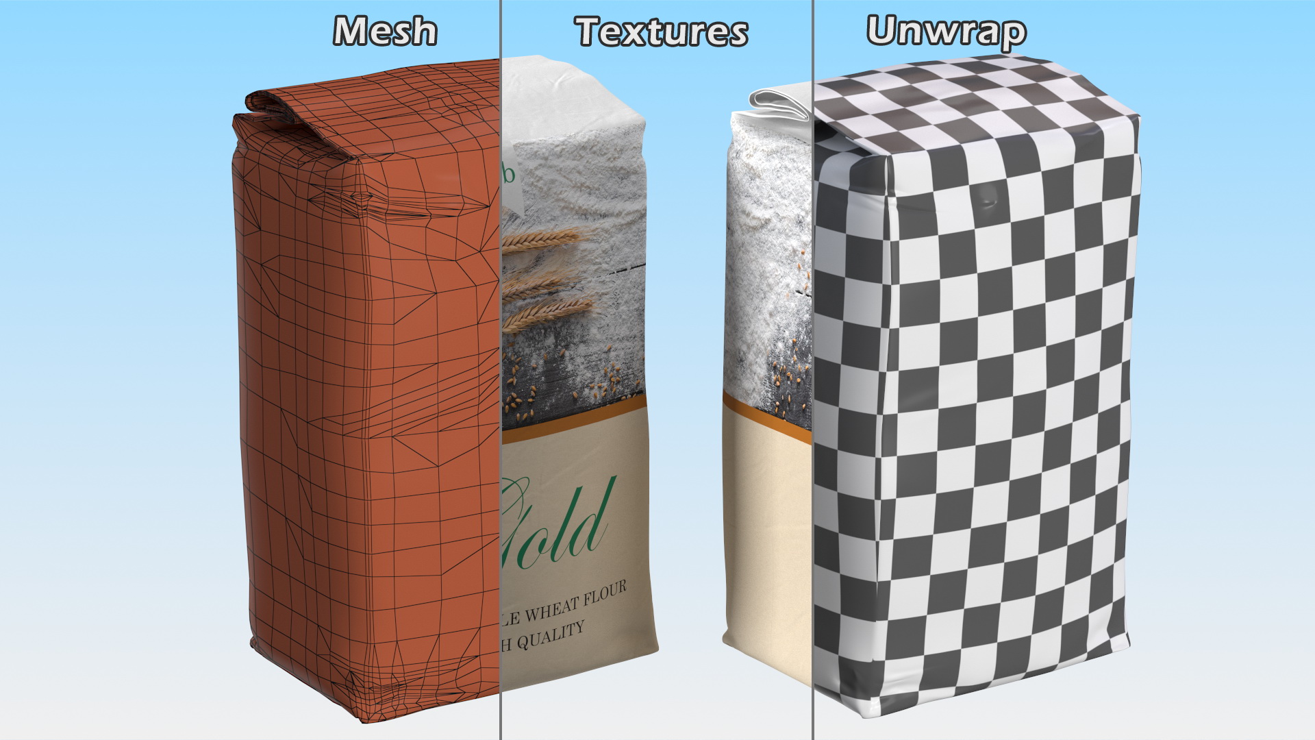 3D model Wheat Flour 2lb