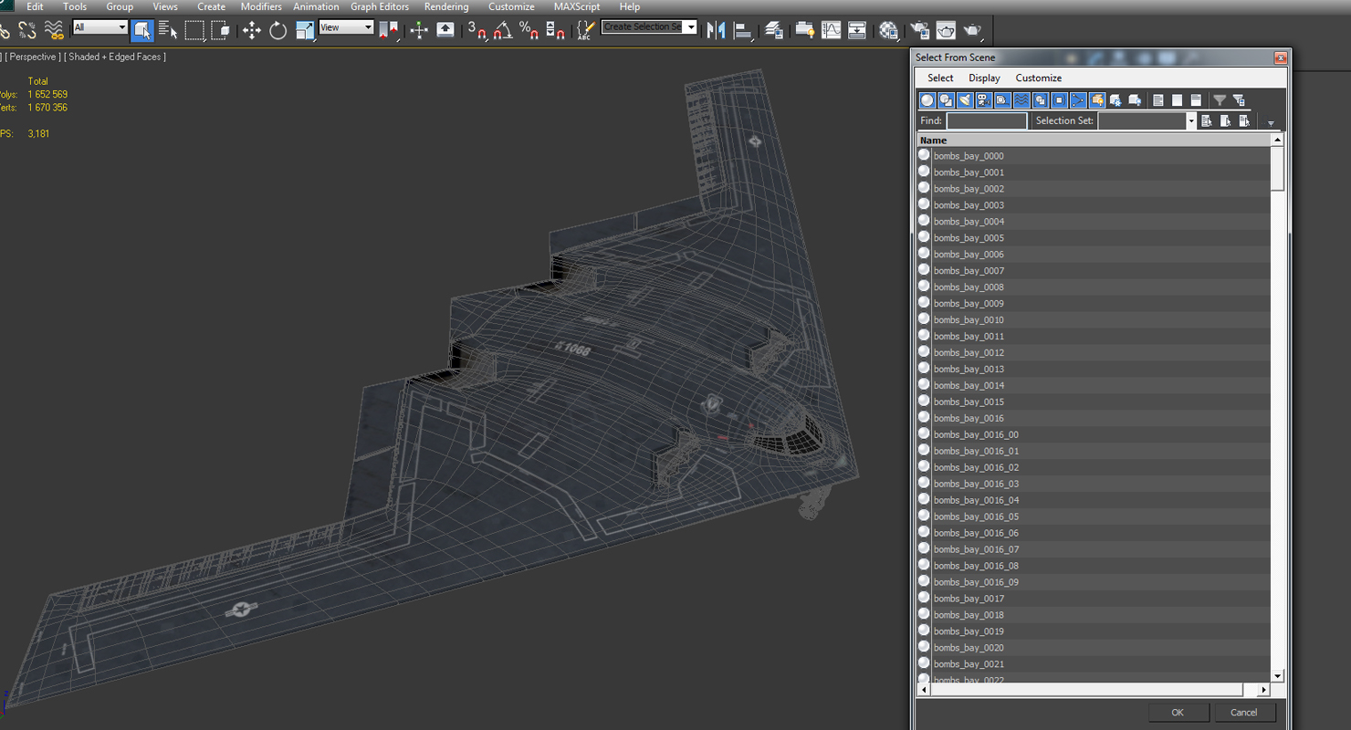 3D model Stealth Bomber B 2 Spirit