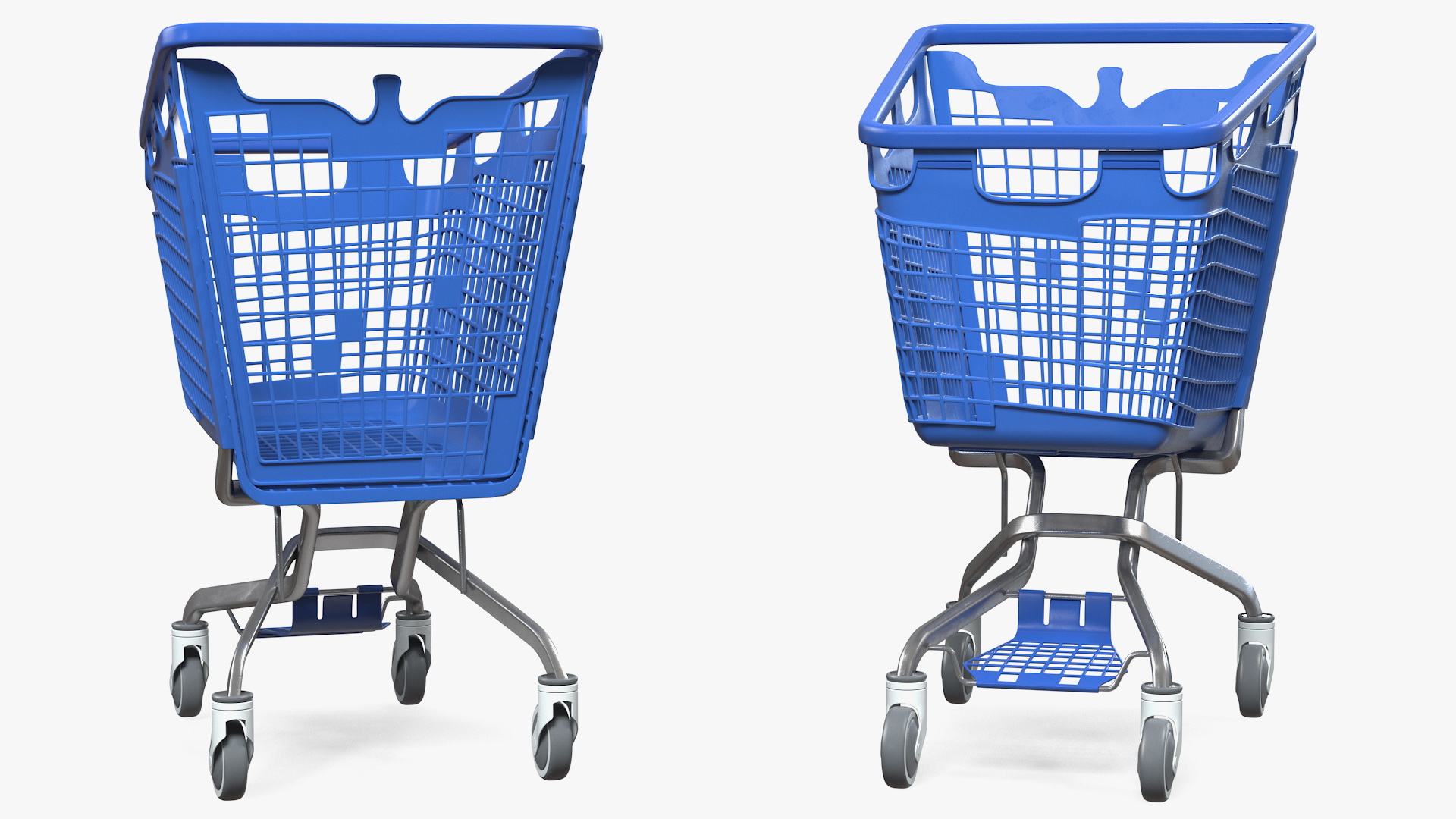 PP Plastic Shopping Cart 170L 3D model
