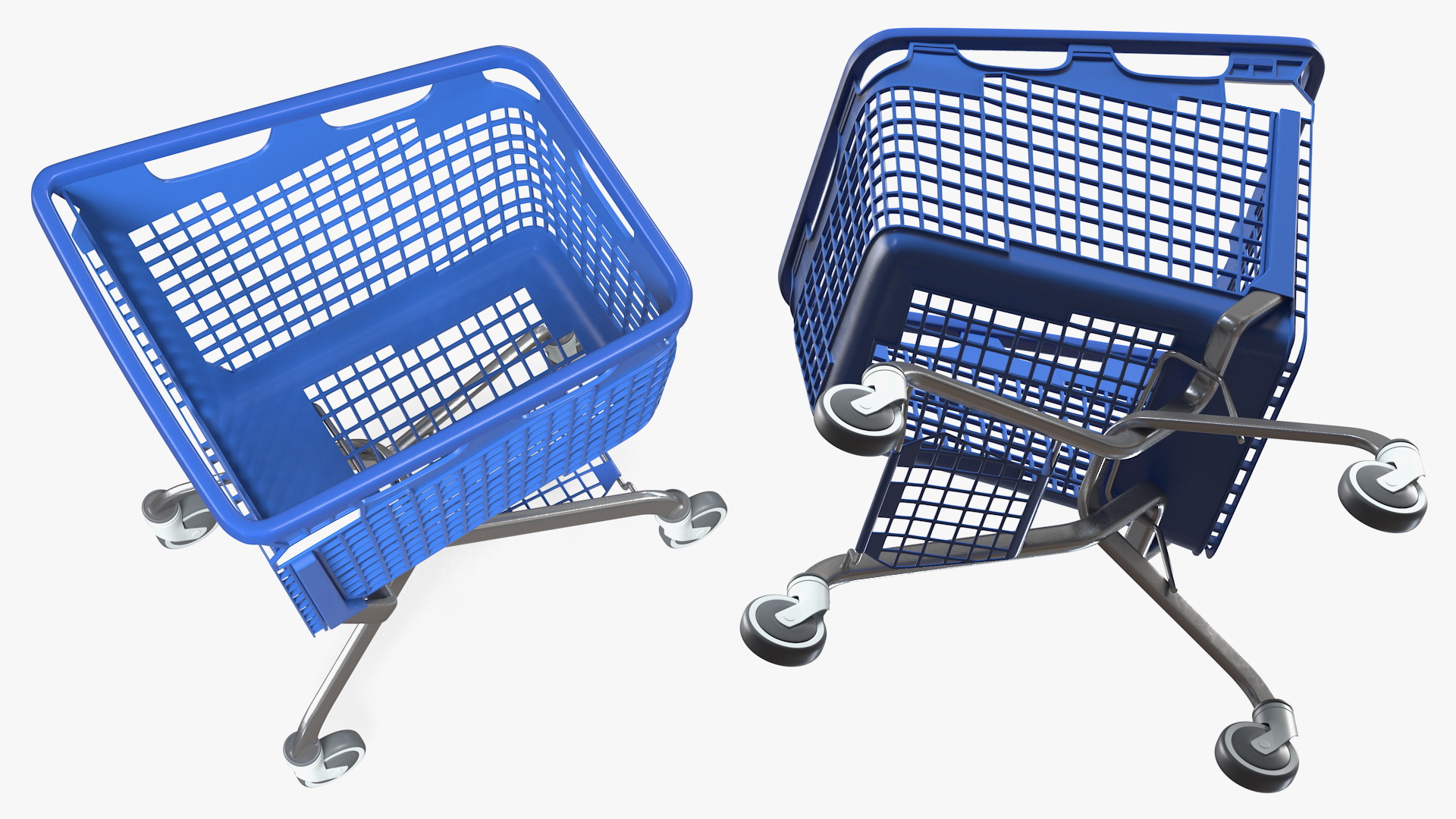 PP Plastic Shopping Cart 170L 3D model