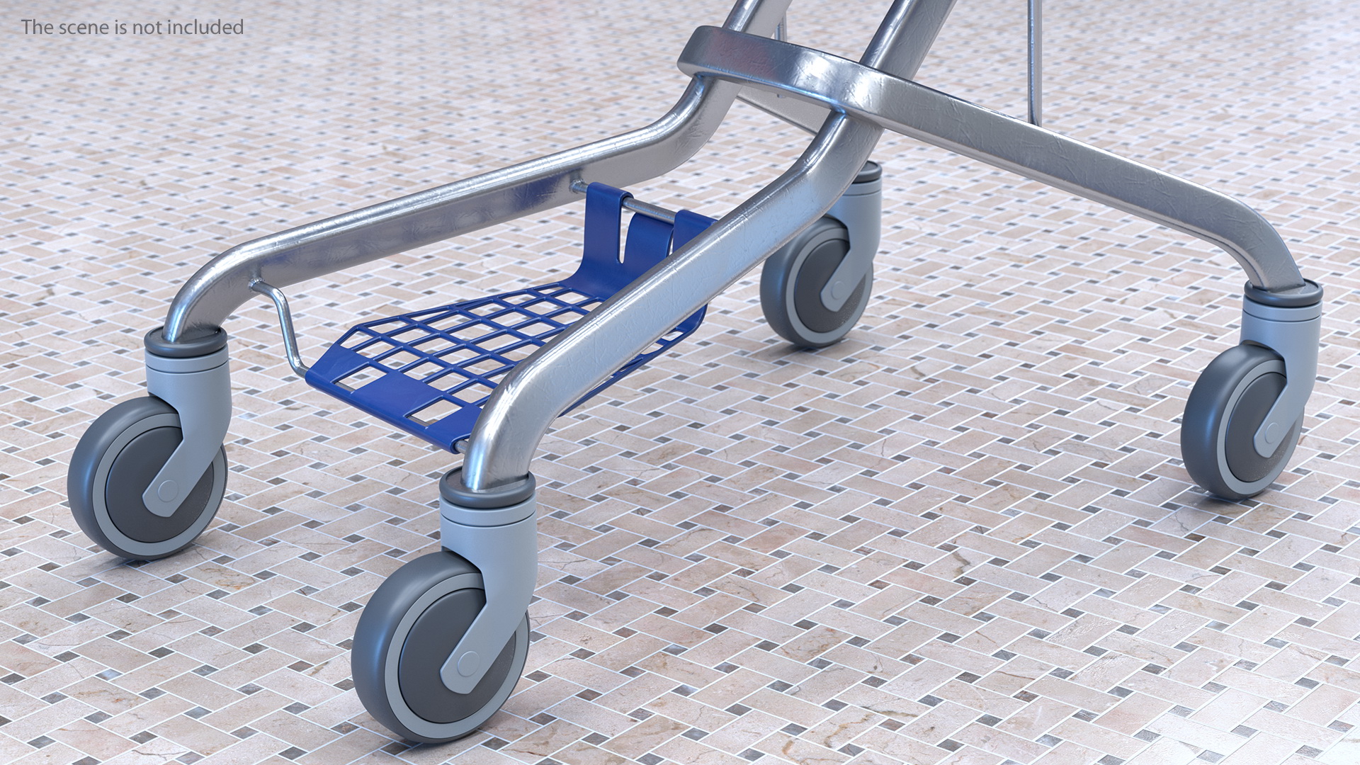 PP Plastic Shopping Cart 170L 3D model