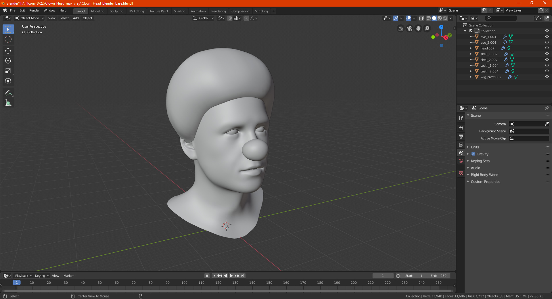 3D model Clown Head