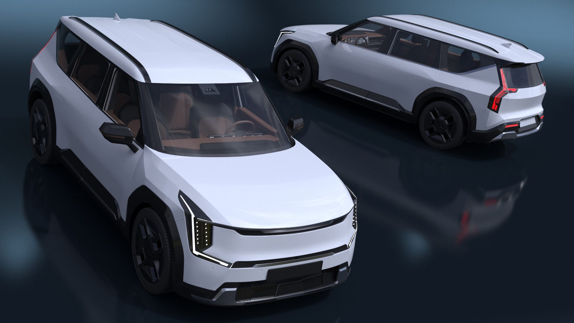 3D model Luxury Electric SUV White