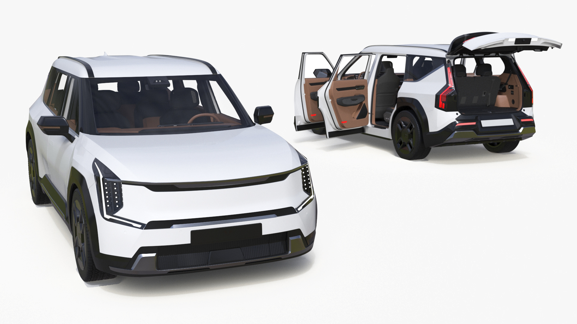 3D model Luxury Electric SUV White