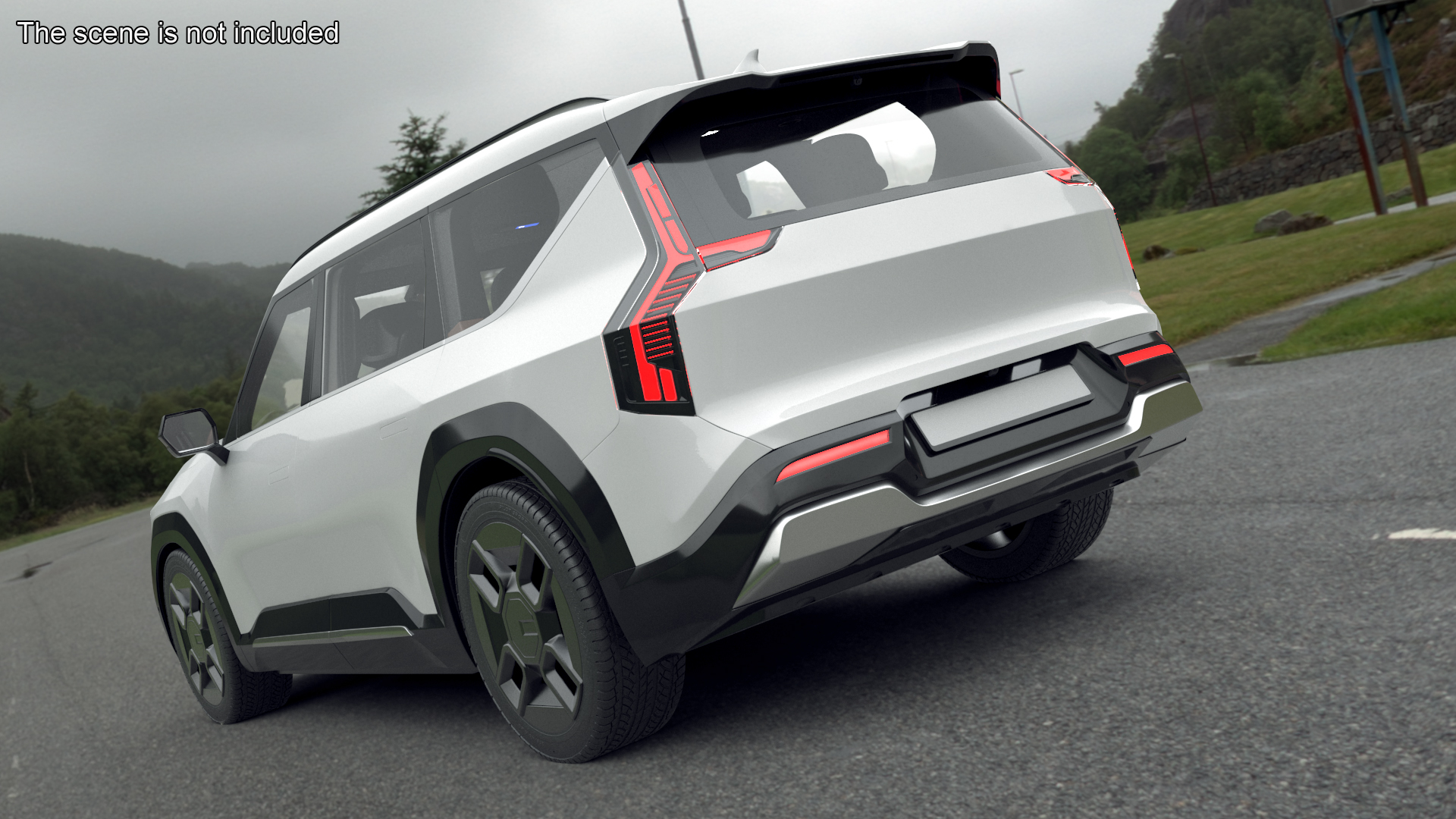 3D model Luxury Electric SUV White