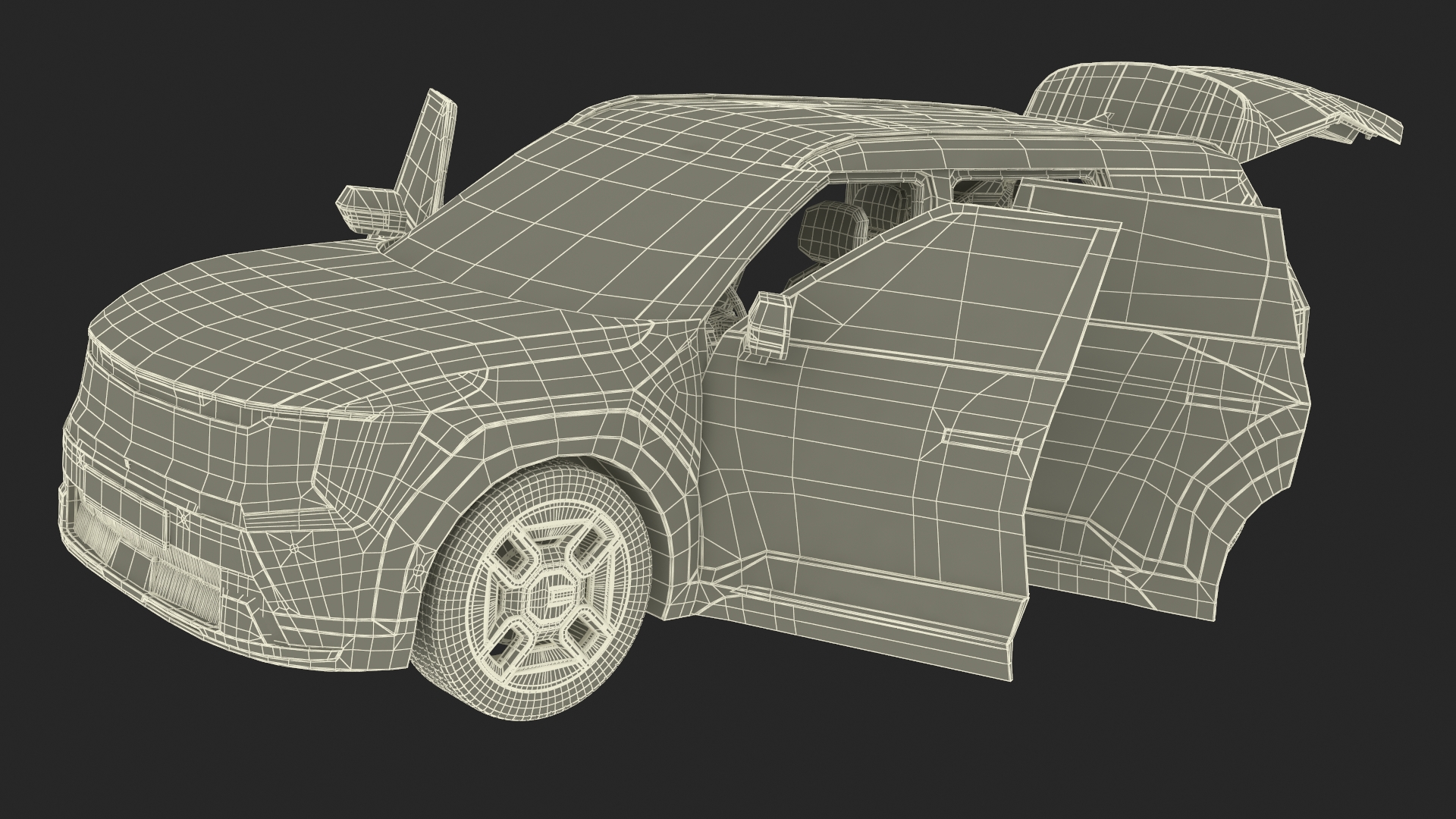 3D model Luxury Electric SUV White