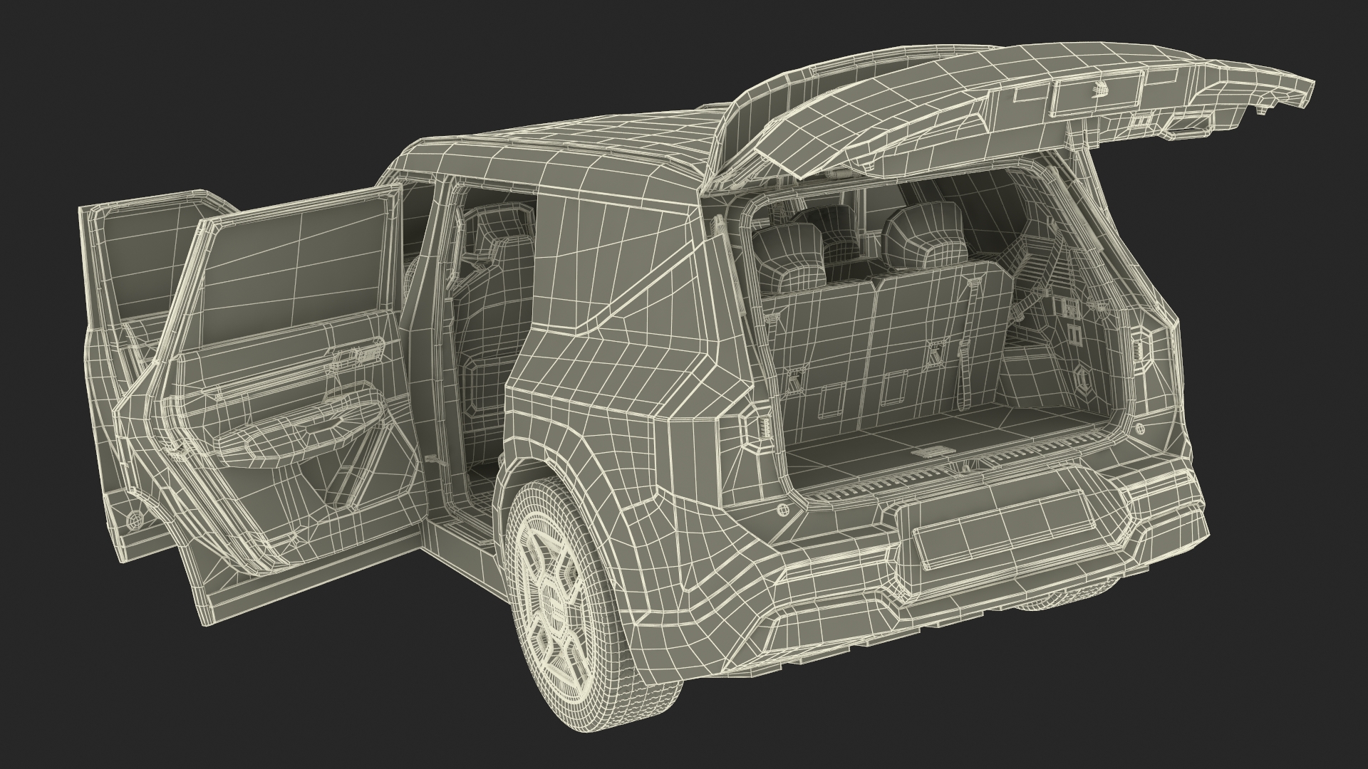 3D model Luxury Electric SUV White