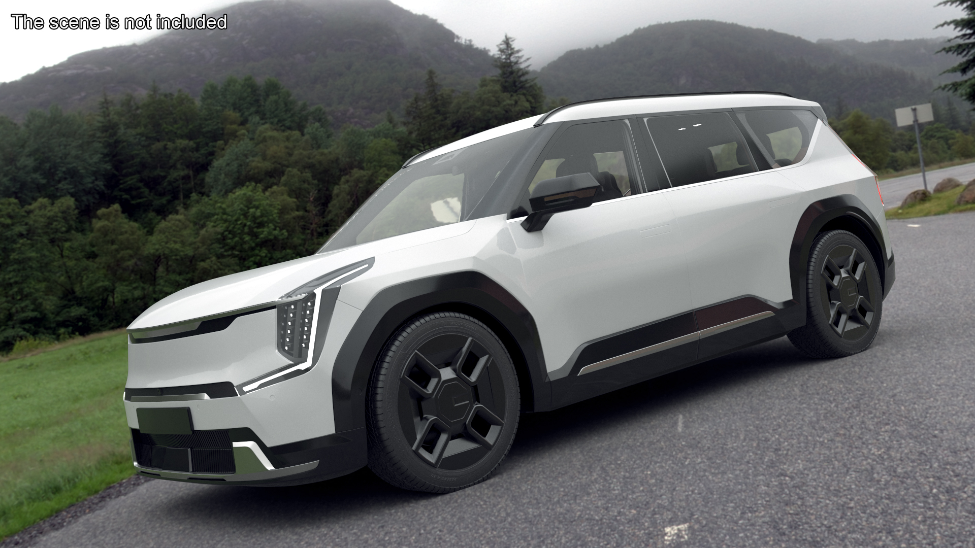 3D model Luxury Electric SUV White