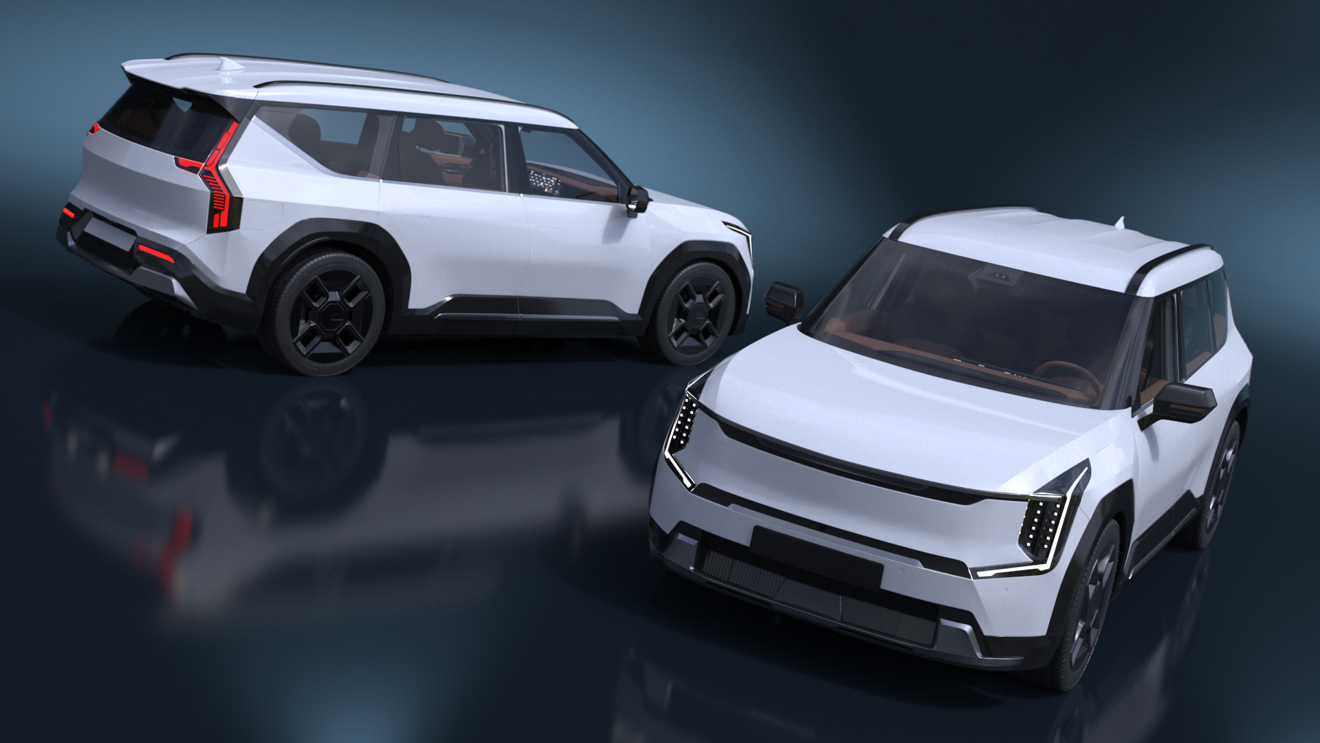 3D model Luxury Electric SUV White