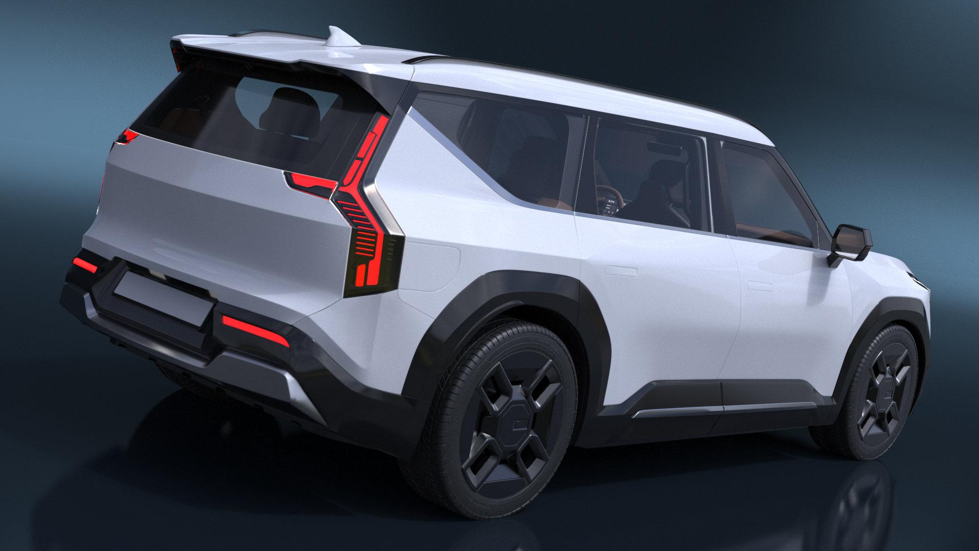 3D model Luxury Electric SUV White