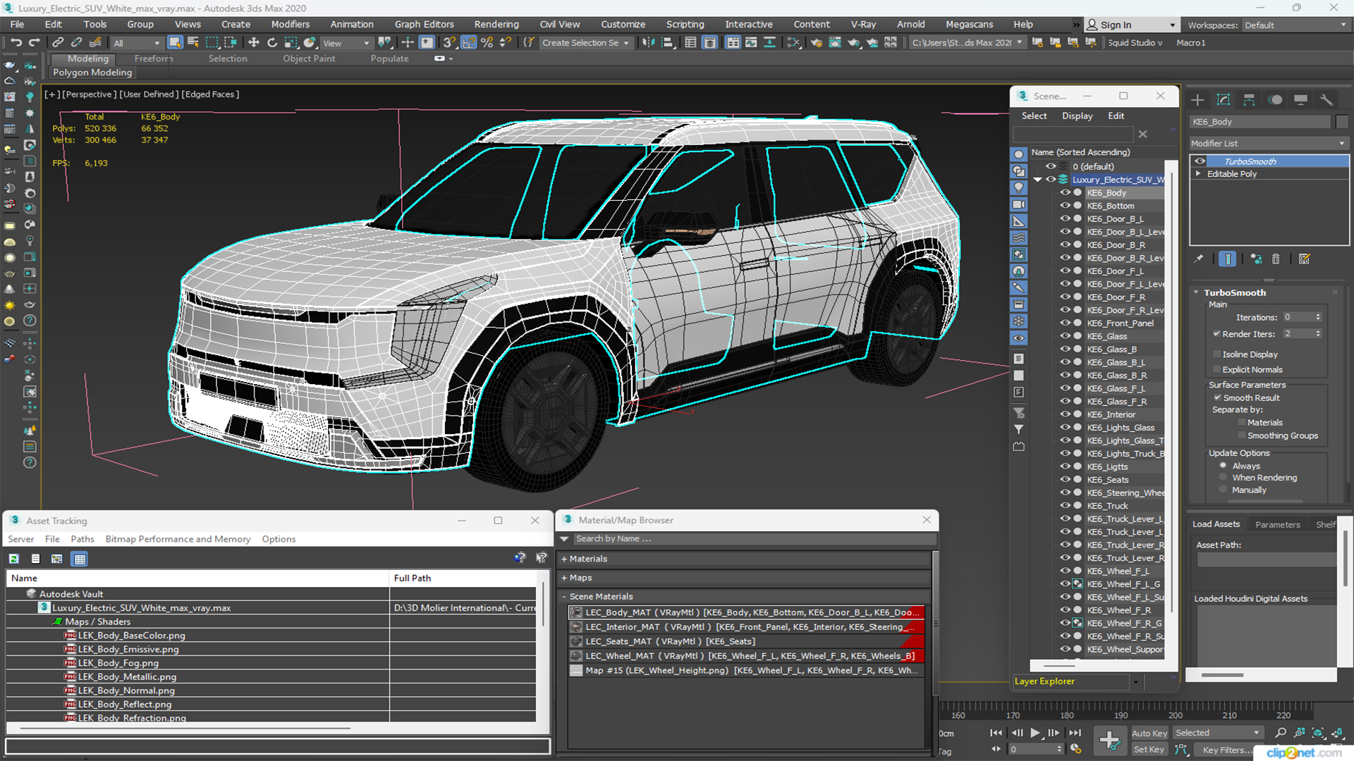 3D model Luxury Electric SUV White