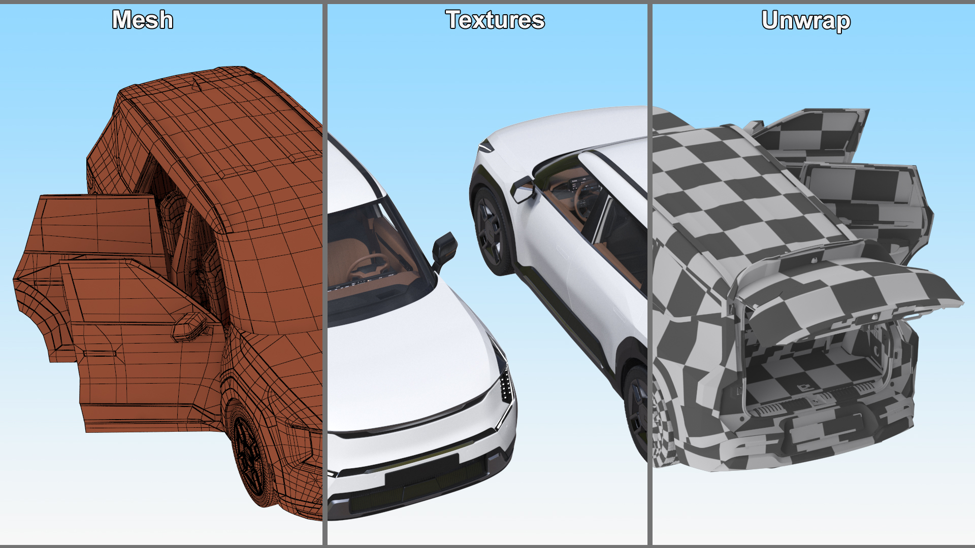 3D model Luxury Electric SUV White