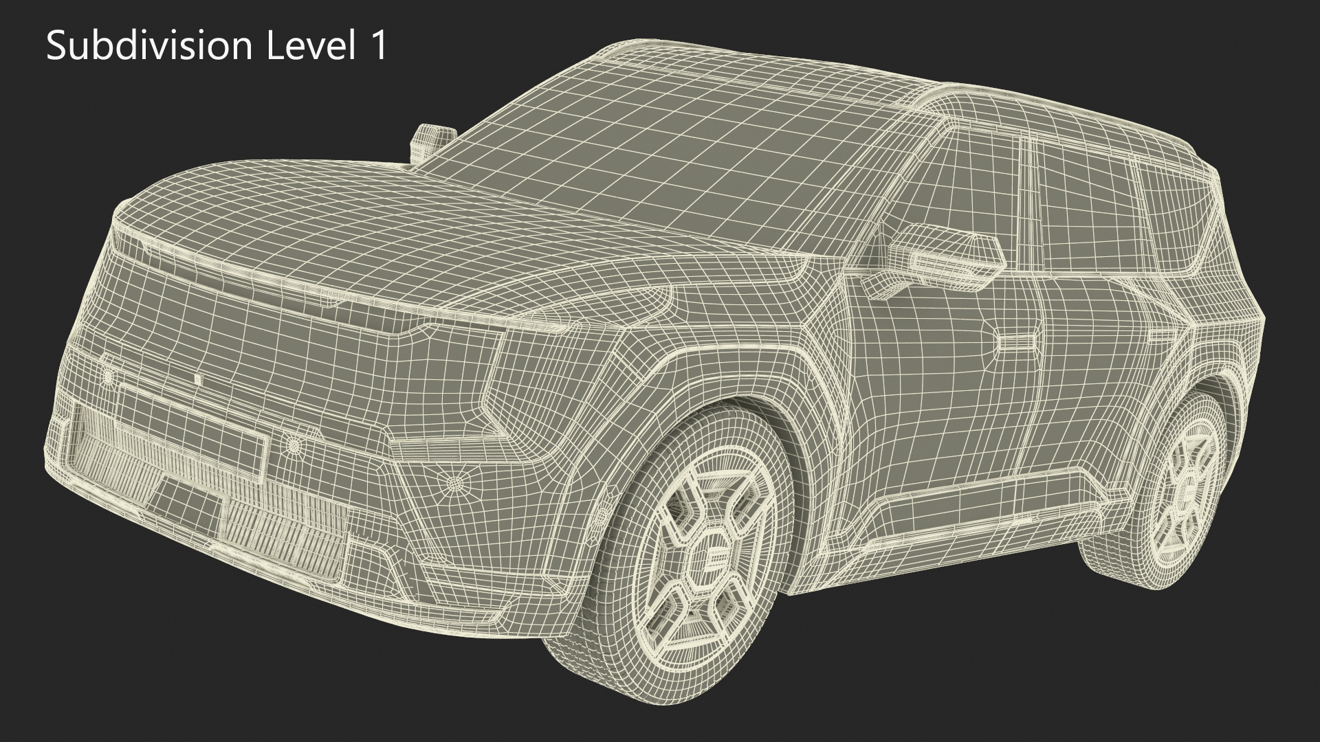 3D model Luxury Electric SUV White