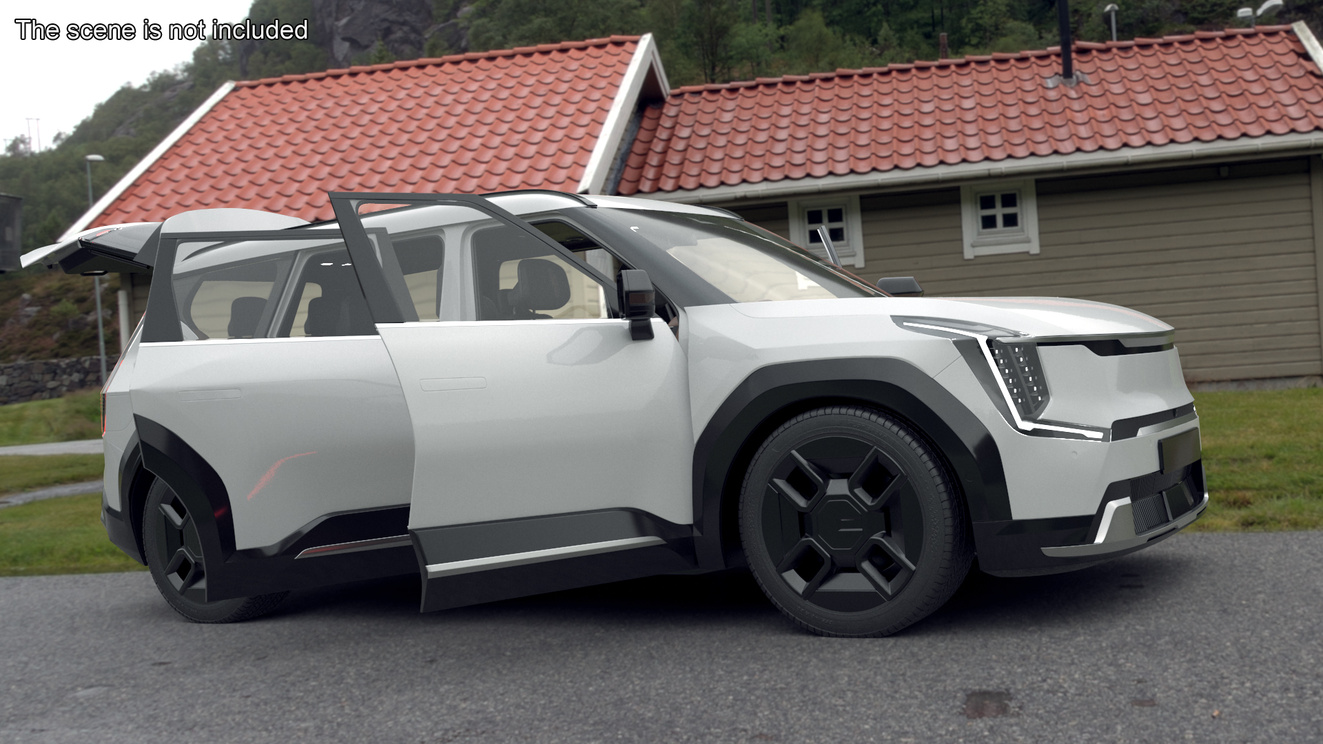 3D model Luxury Electric SUV White