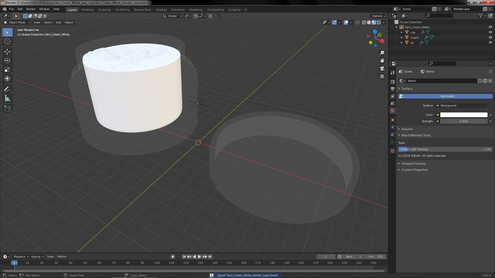 3D Skin Cream White