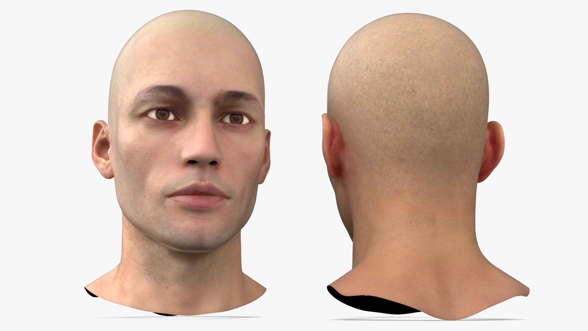 3D Man Character Head model