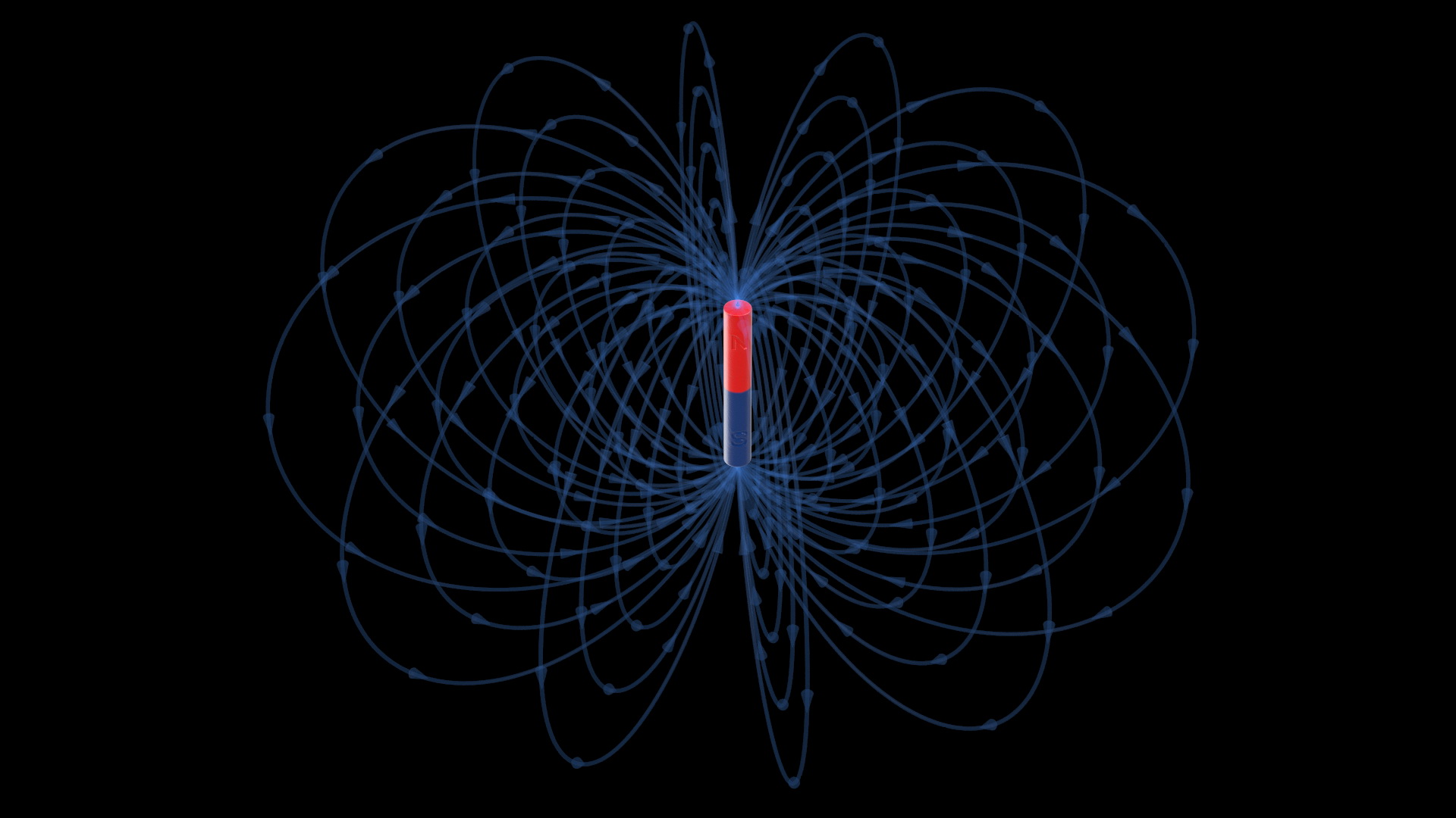 3D model Magnetic Field Cylinder Magnet