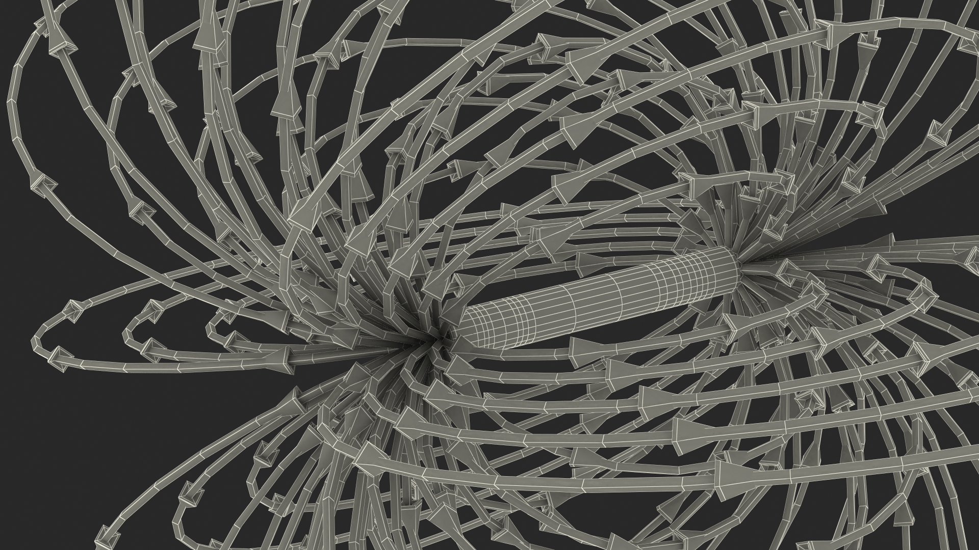 3D model Magnetic Field Cylinder Magnet