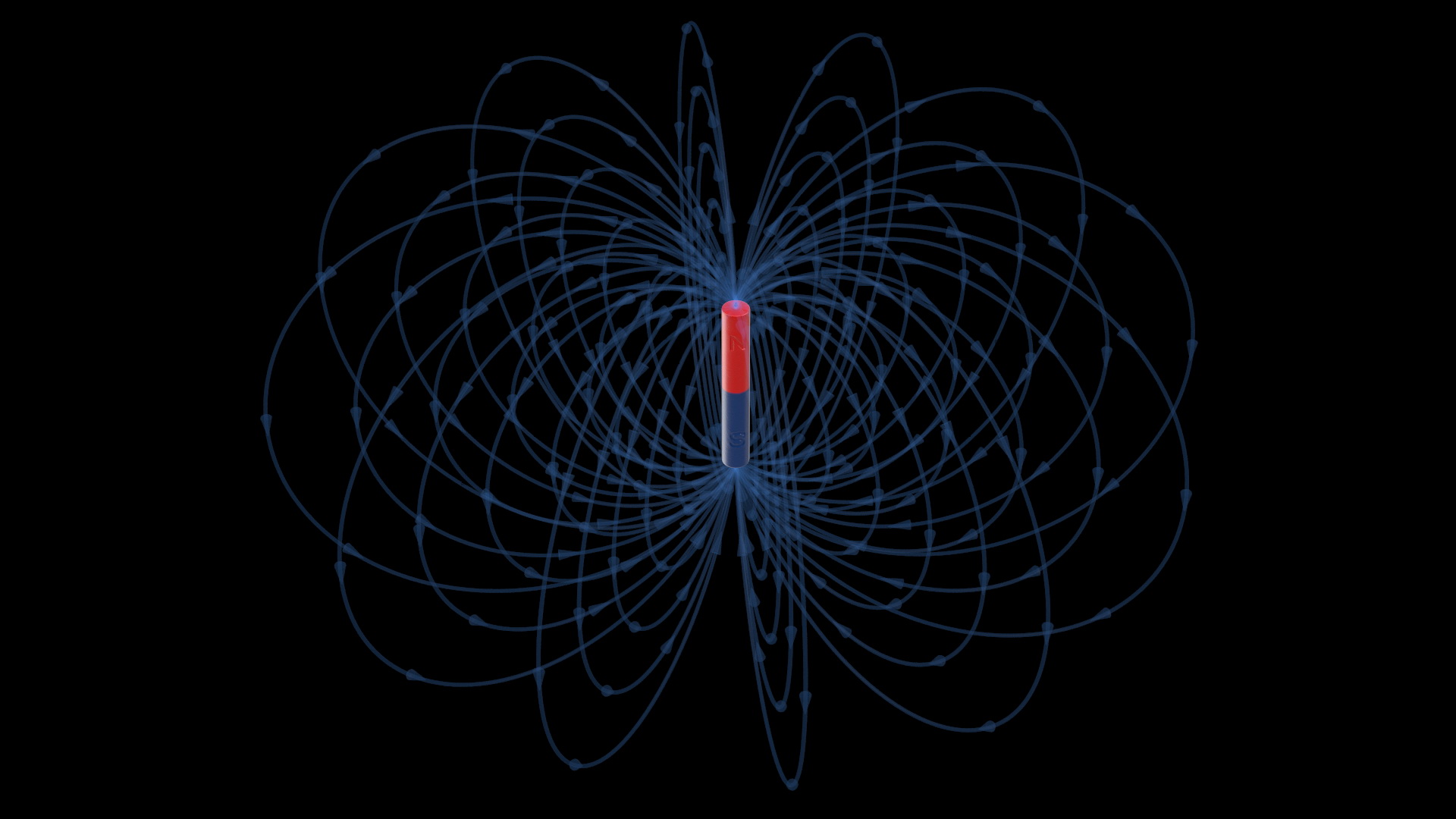 3D model Magnetic Field Cylinder Magnet