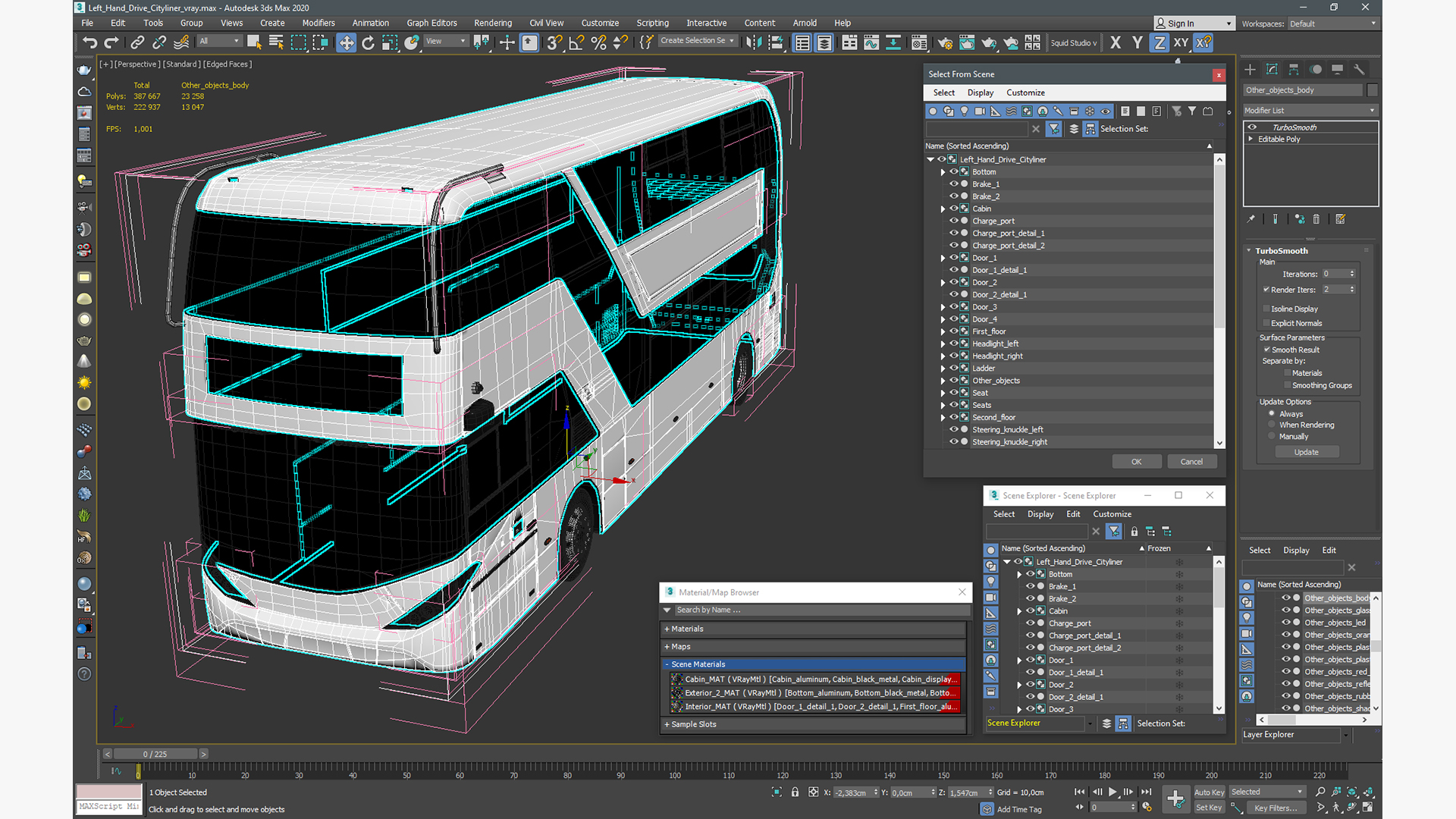 3D model Left Hand Drive Cityliner
