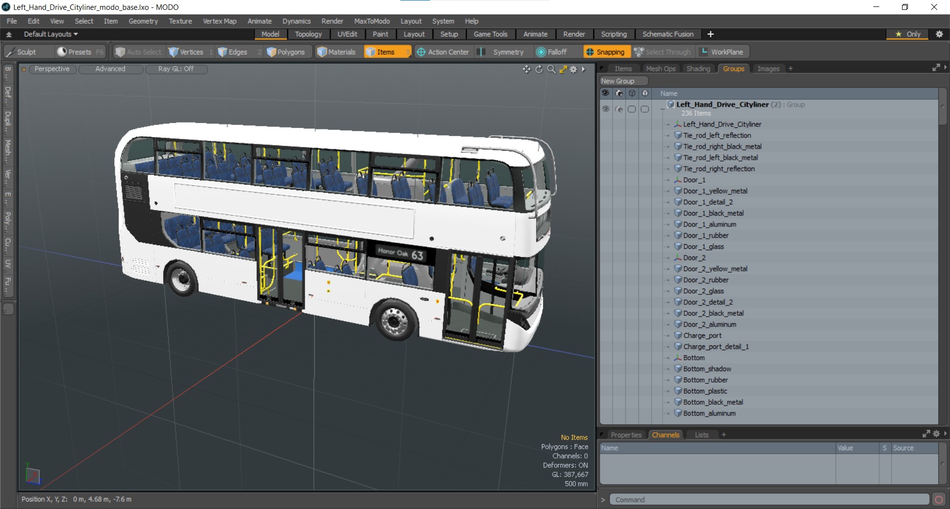 3D model Left Hand Drive Cityliner