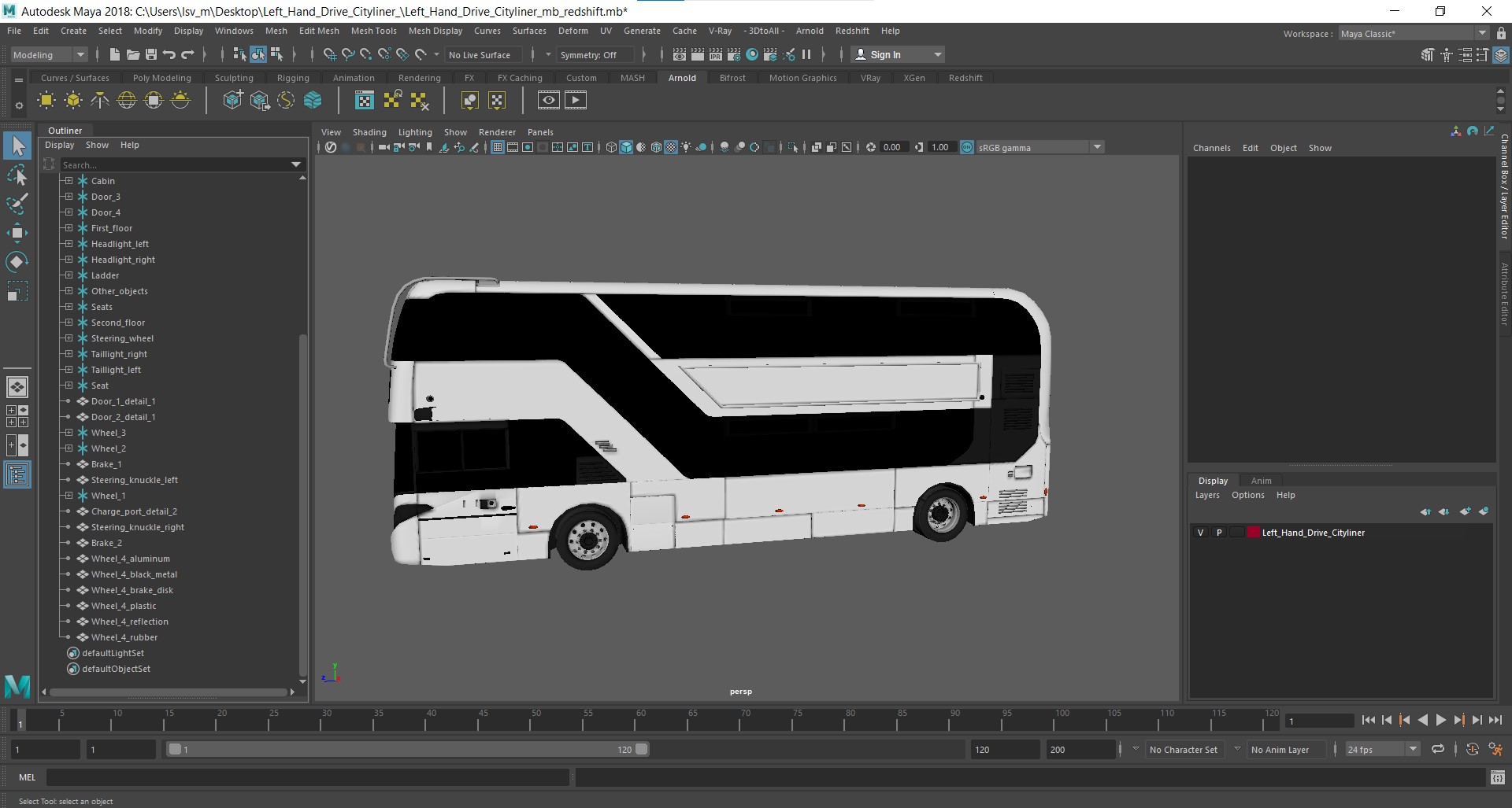 3D model Left Hand Drive Cityliner