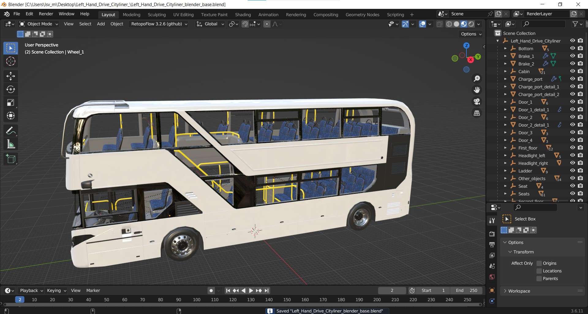 3D model Left Hand Drive Cityliner