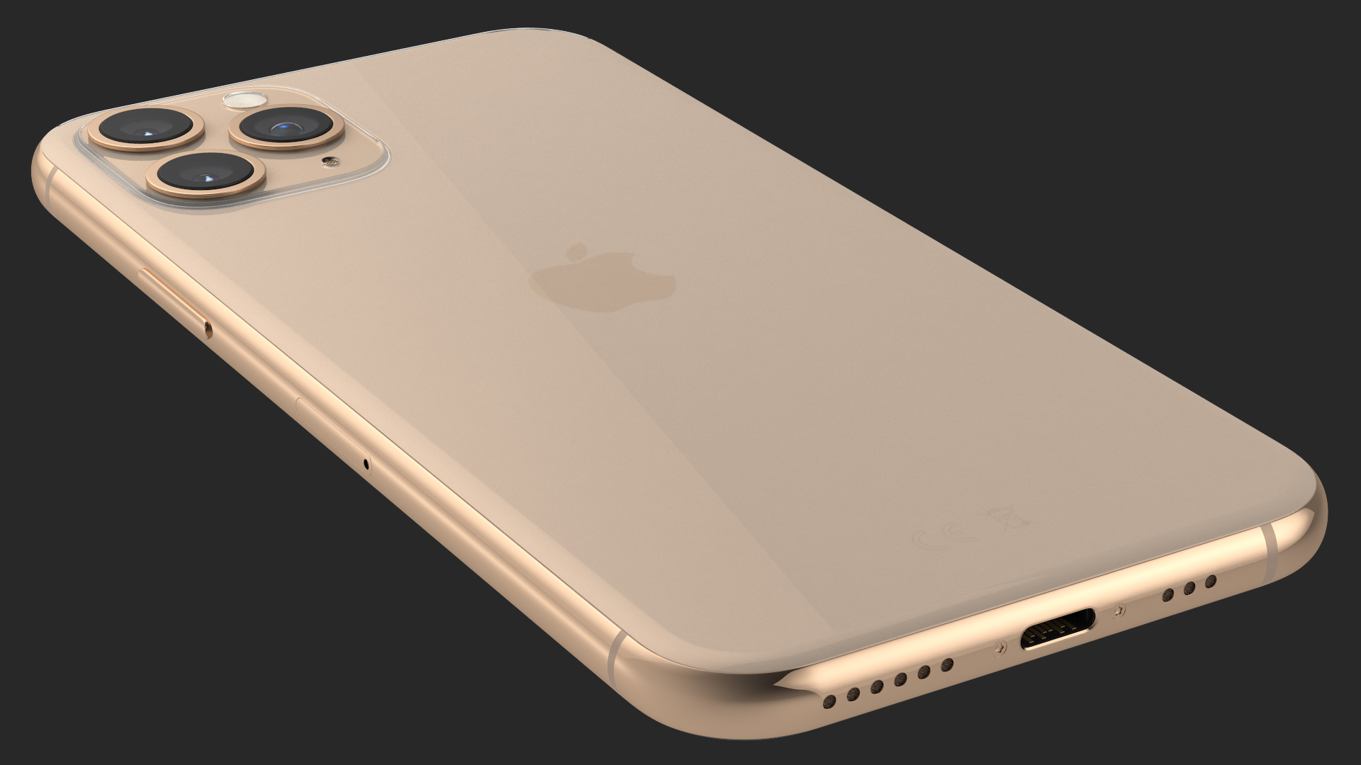 Apple iPhone 11 Pro Gold 3D model