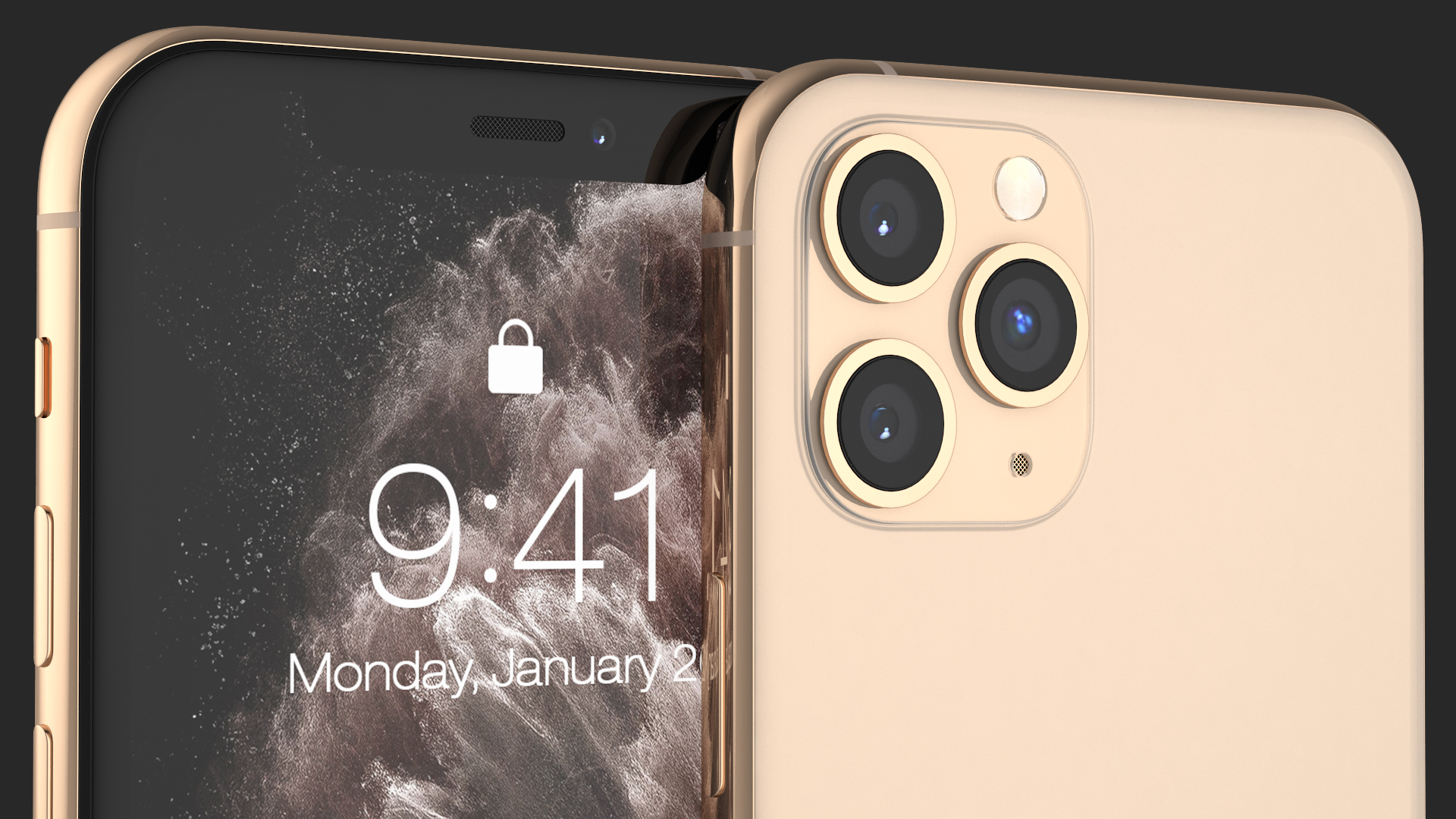 Apple iPhone 11 Pro Gold 3D model