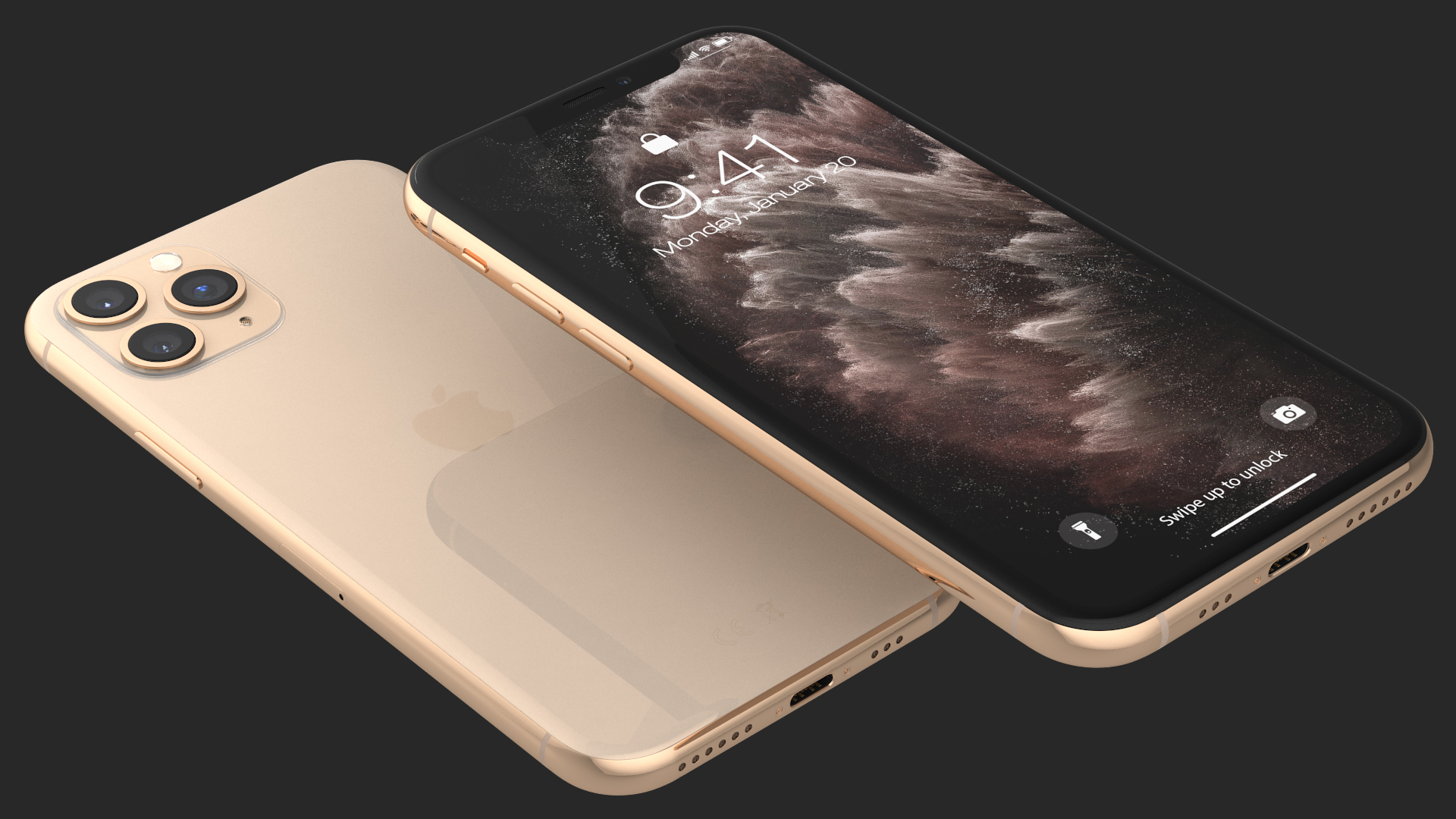 Apple iPhone 11 Pro Gold 3D model