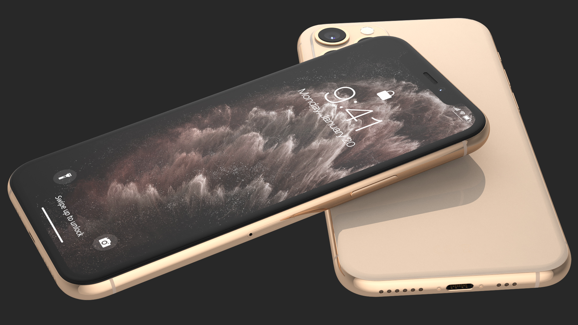 Apple iPhone 11 Pro Gold 3D model
