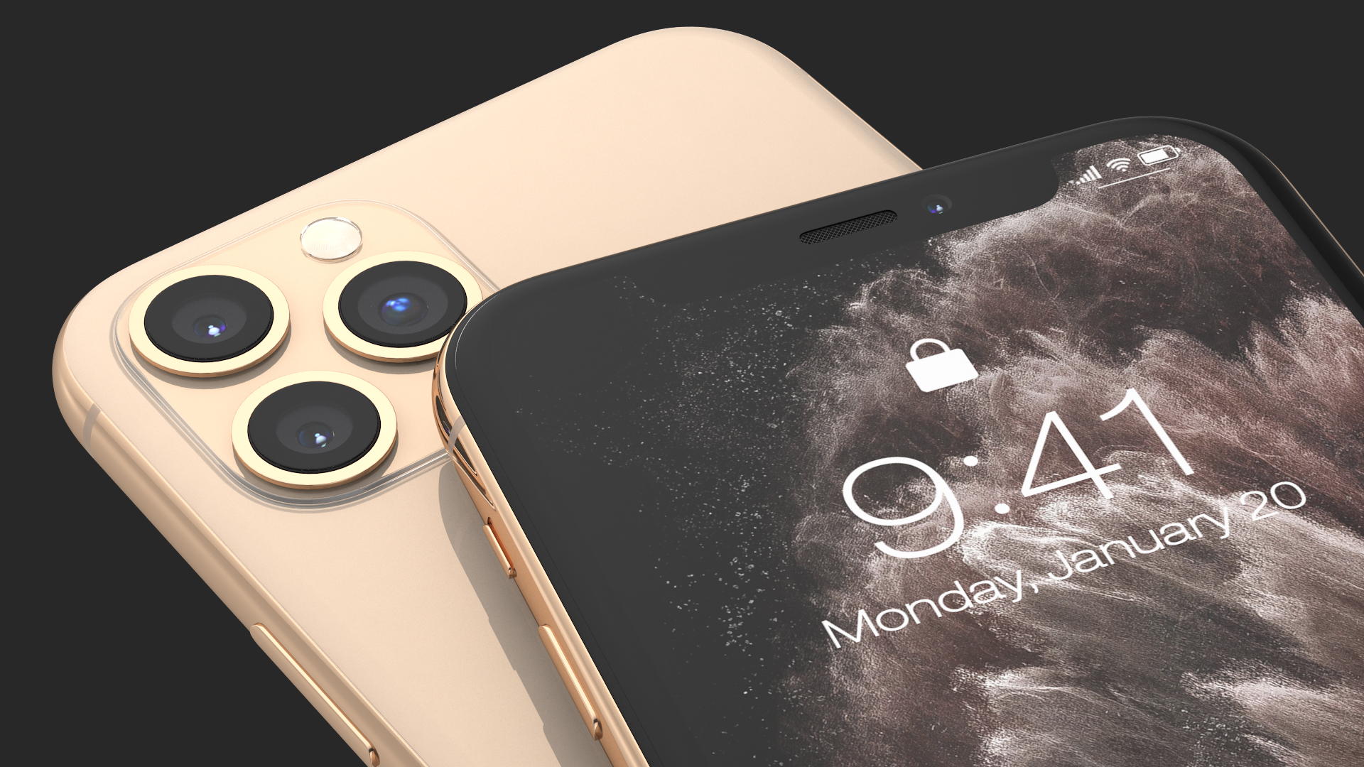 Apple iPhone 11 Pro Gold 3D model