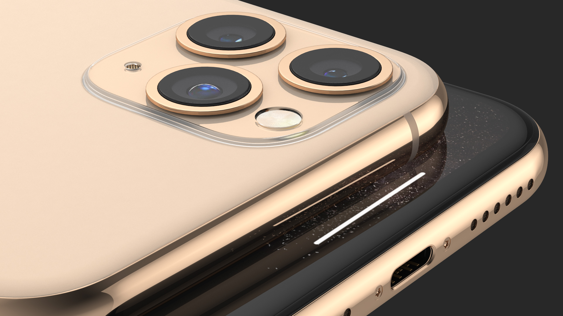 Apple iPhone 11 Pro Gold 3D model