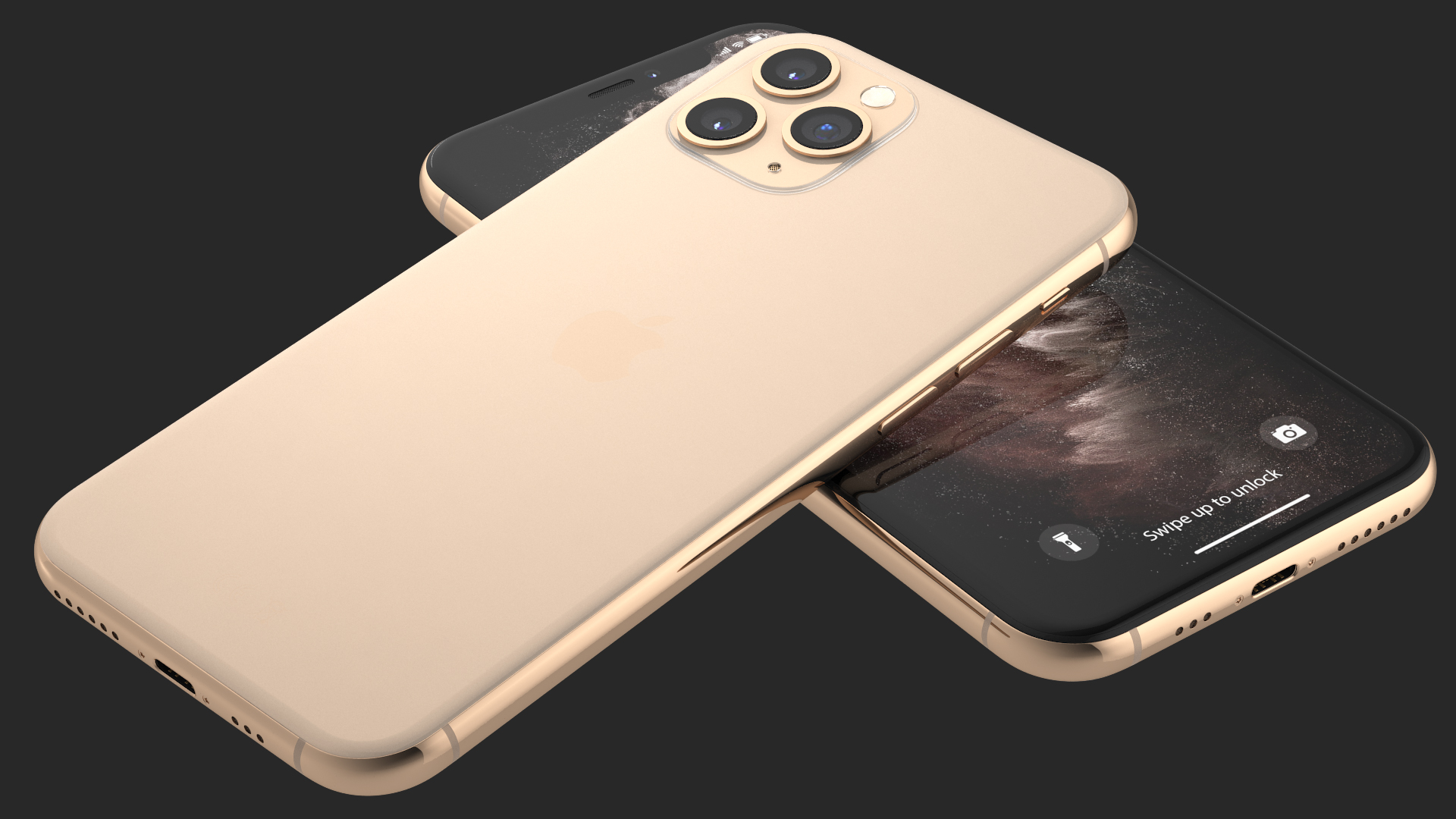Apple iPhone 11 Pro Gold 3D model
