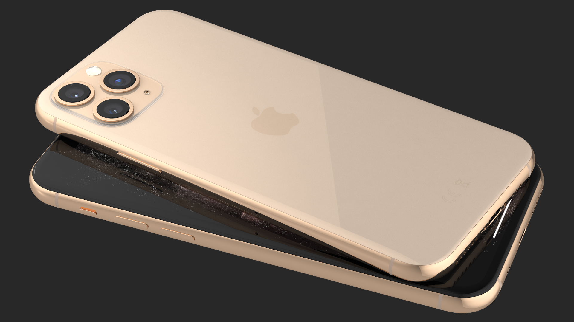 Apple iPhone 11 Pro Gold 3D model