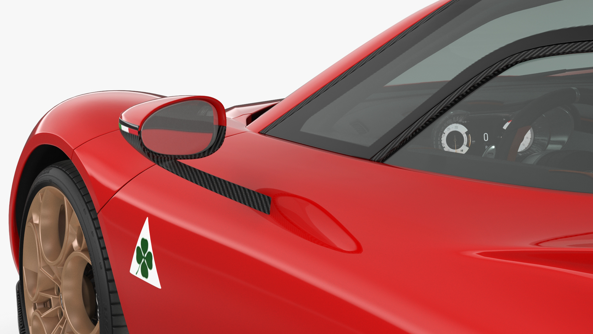 3D Supercar Alfa Romeo 33 Stradale Coupe Red