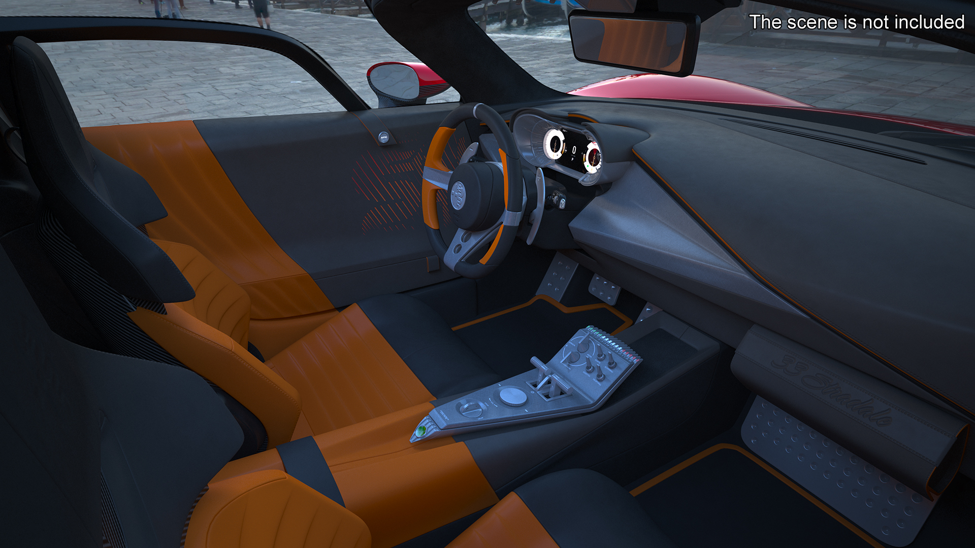 3D Supercar Alfa Romeo 33 Stradale Coupe Red