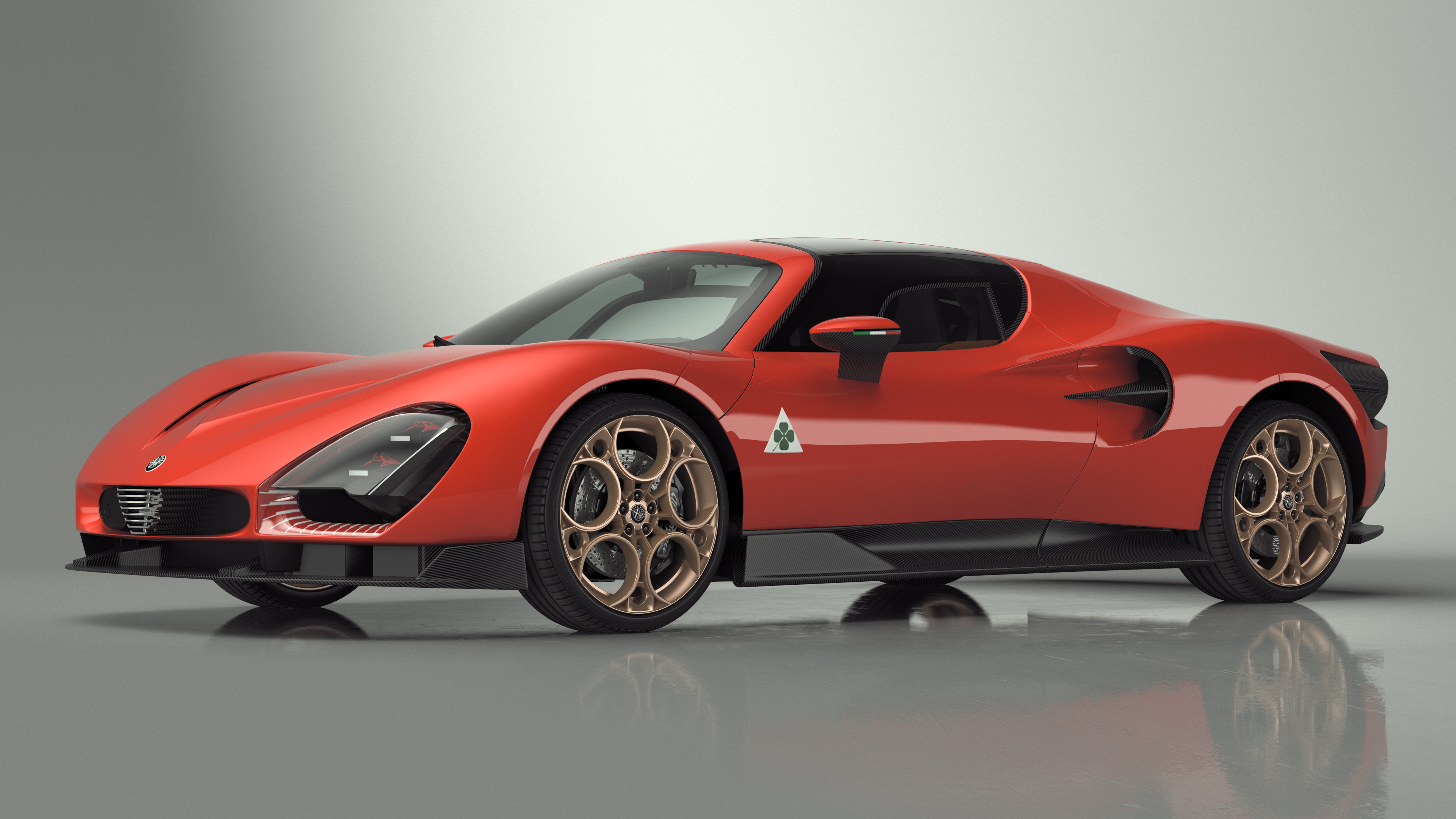 3D Supercar Alfa Romeo 33 Stradale Coupe Red