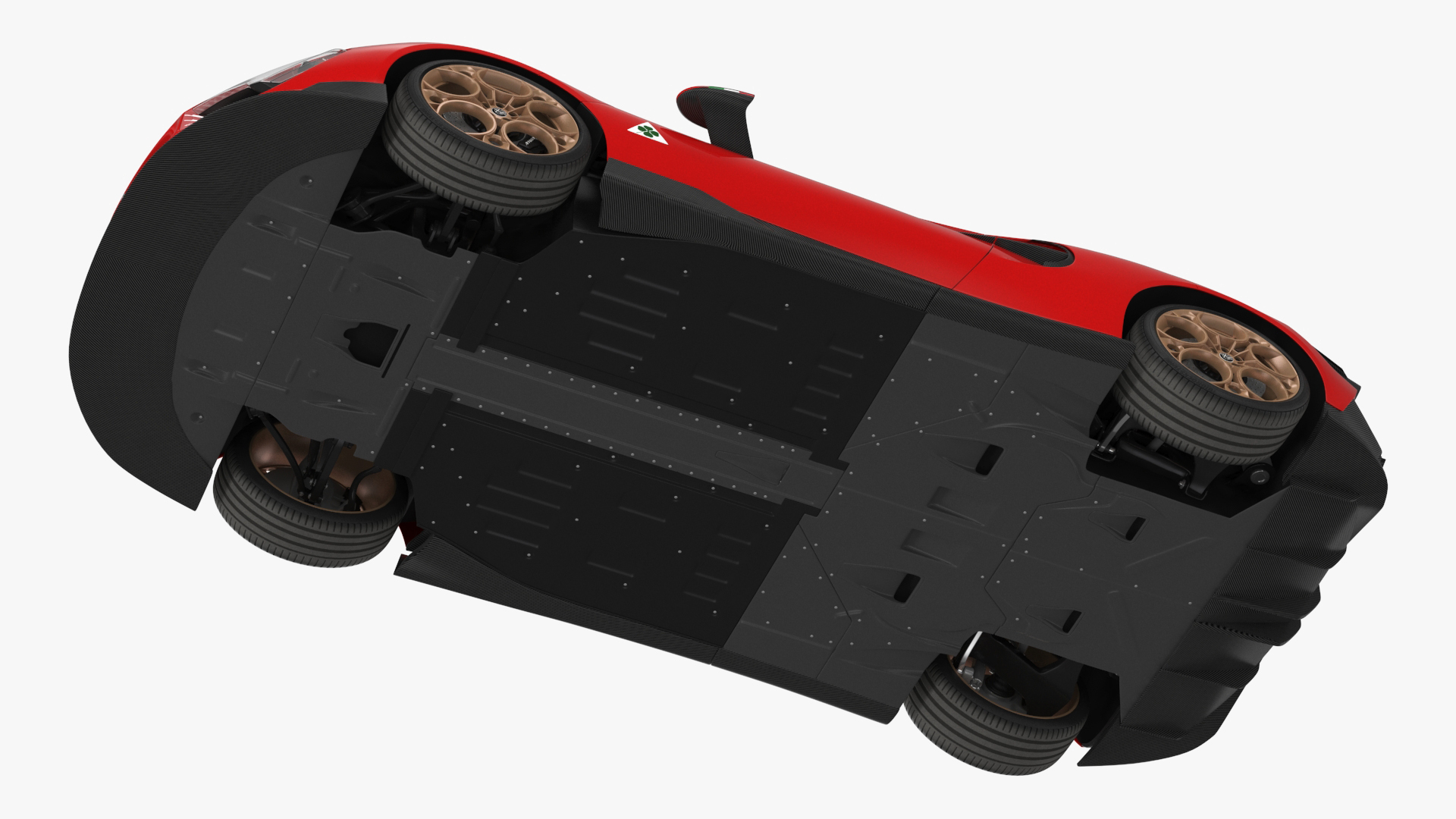 3D Supercar Alfa Romeo 33 Stradale Coupe Red