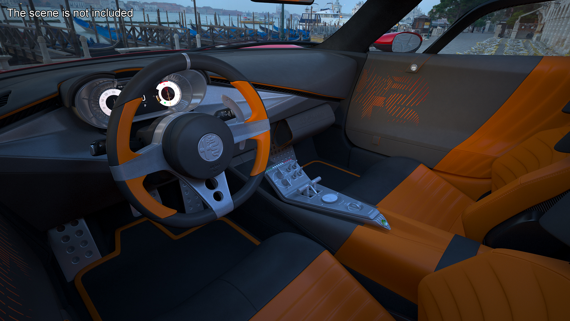 3D Supercar Alfa Romeo 33 Stradale Coupe Red