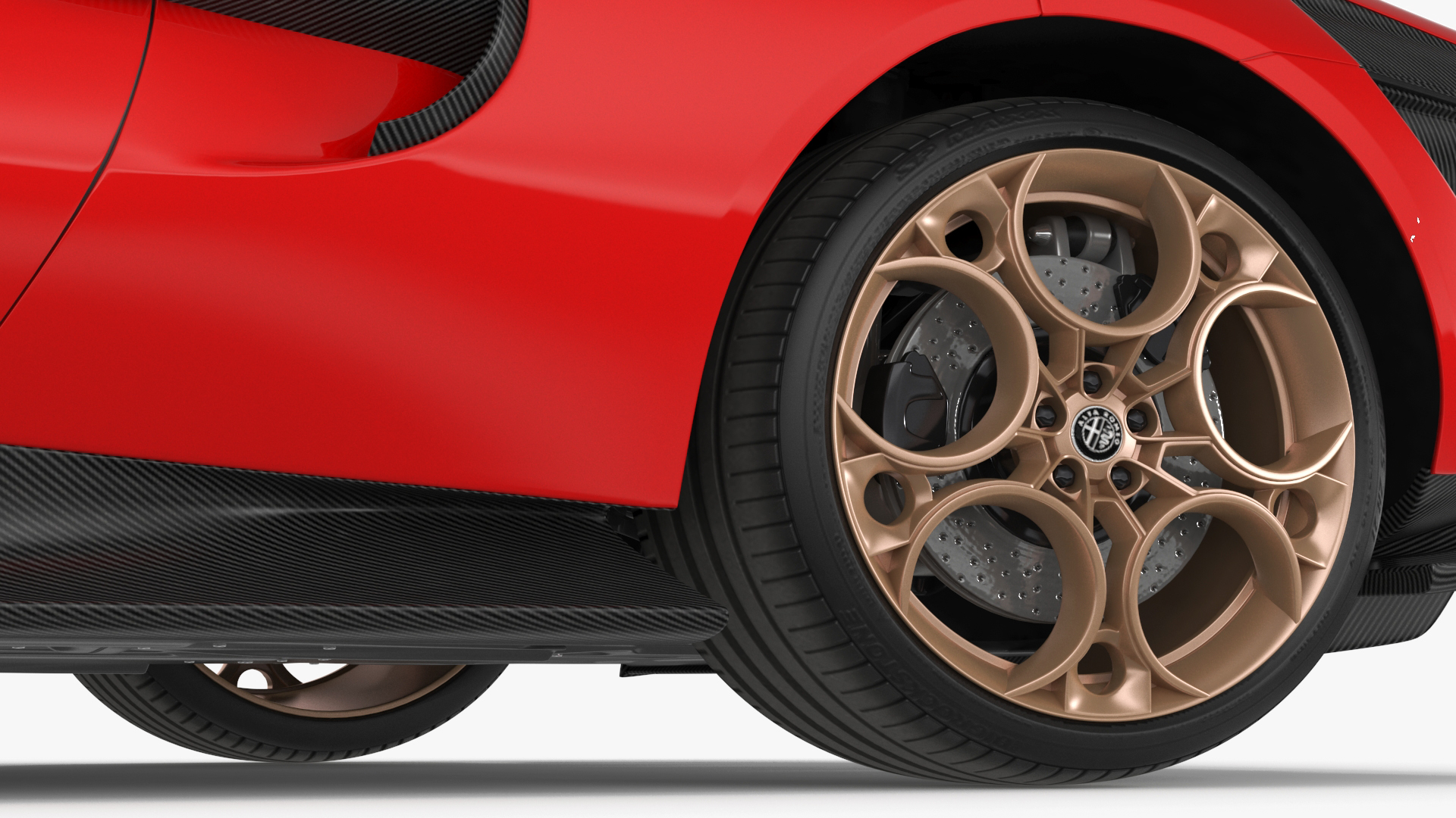 3D Supercar Alfa Romeo 33 Stradale Coupe Red