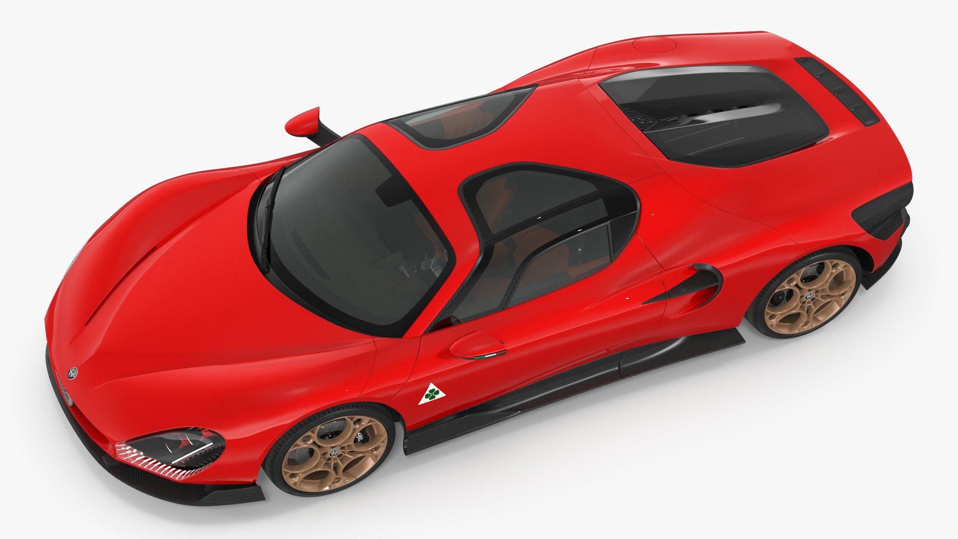 3D Supercar Alfa Romeo 33 Stradale Coupe Red