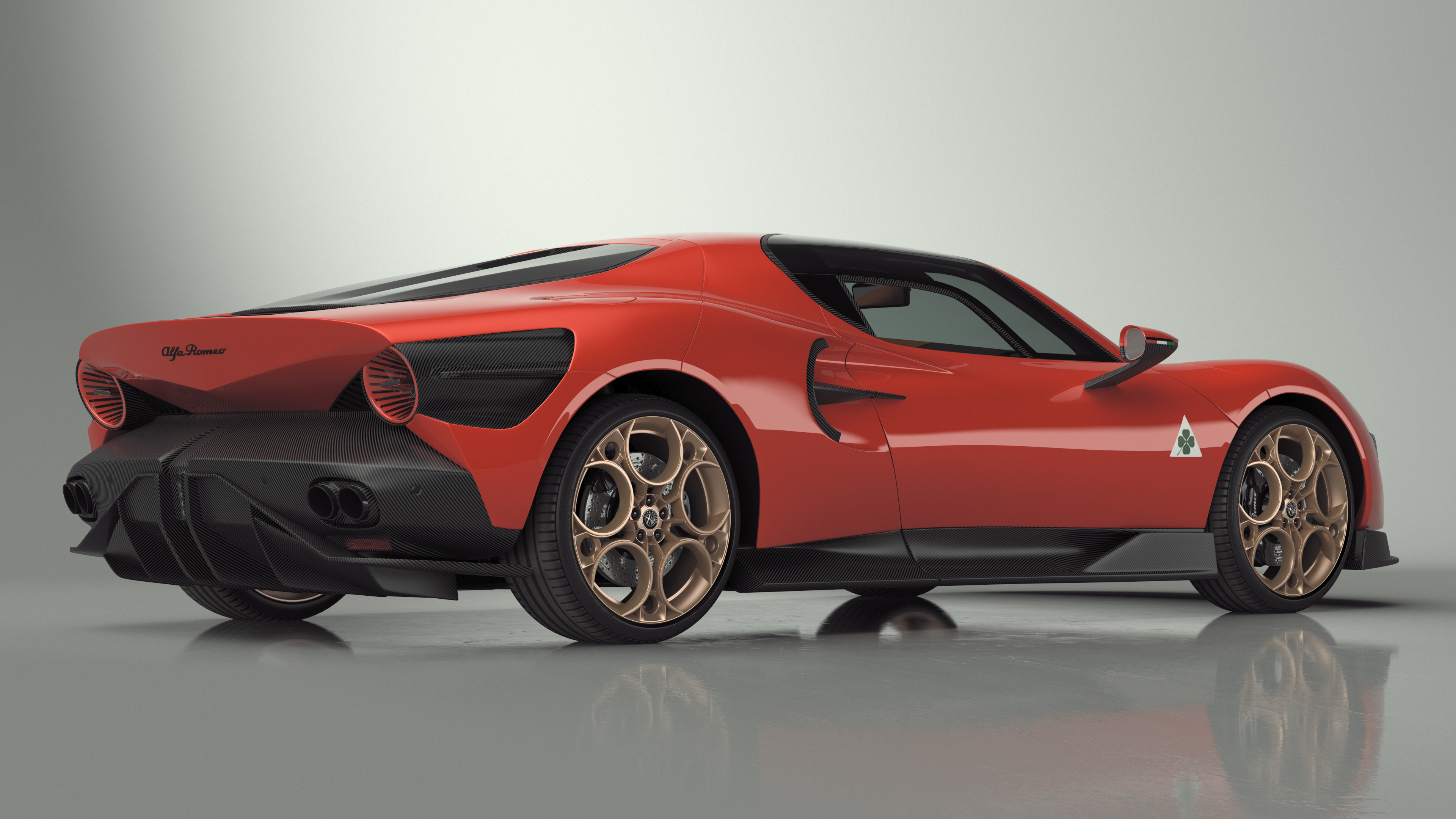 3D Supercar Alfa Romeo 33 Stradale Coupe Red