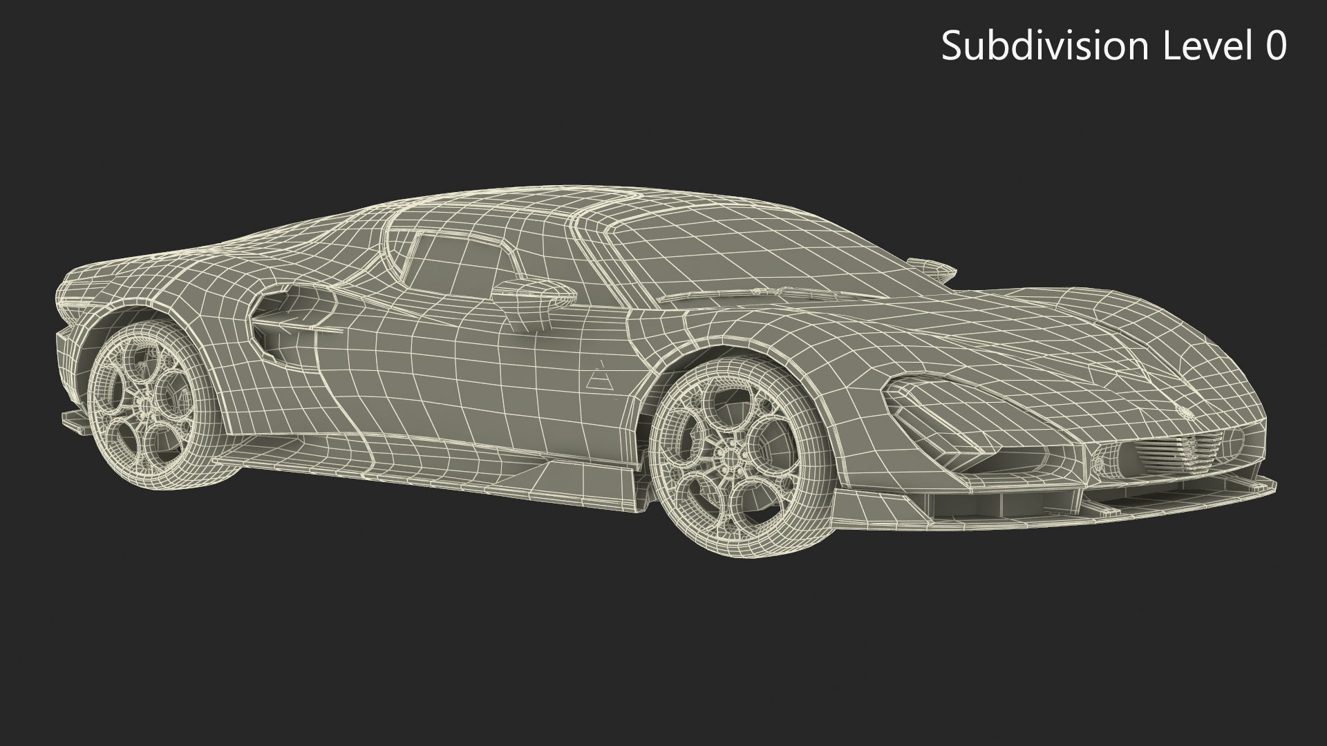 3D Supercar Alfa Romeo 33 Stradale Coupe Red