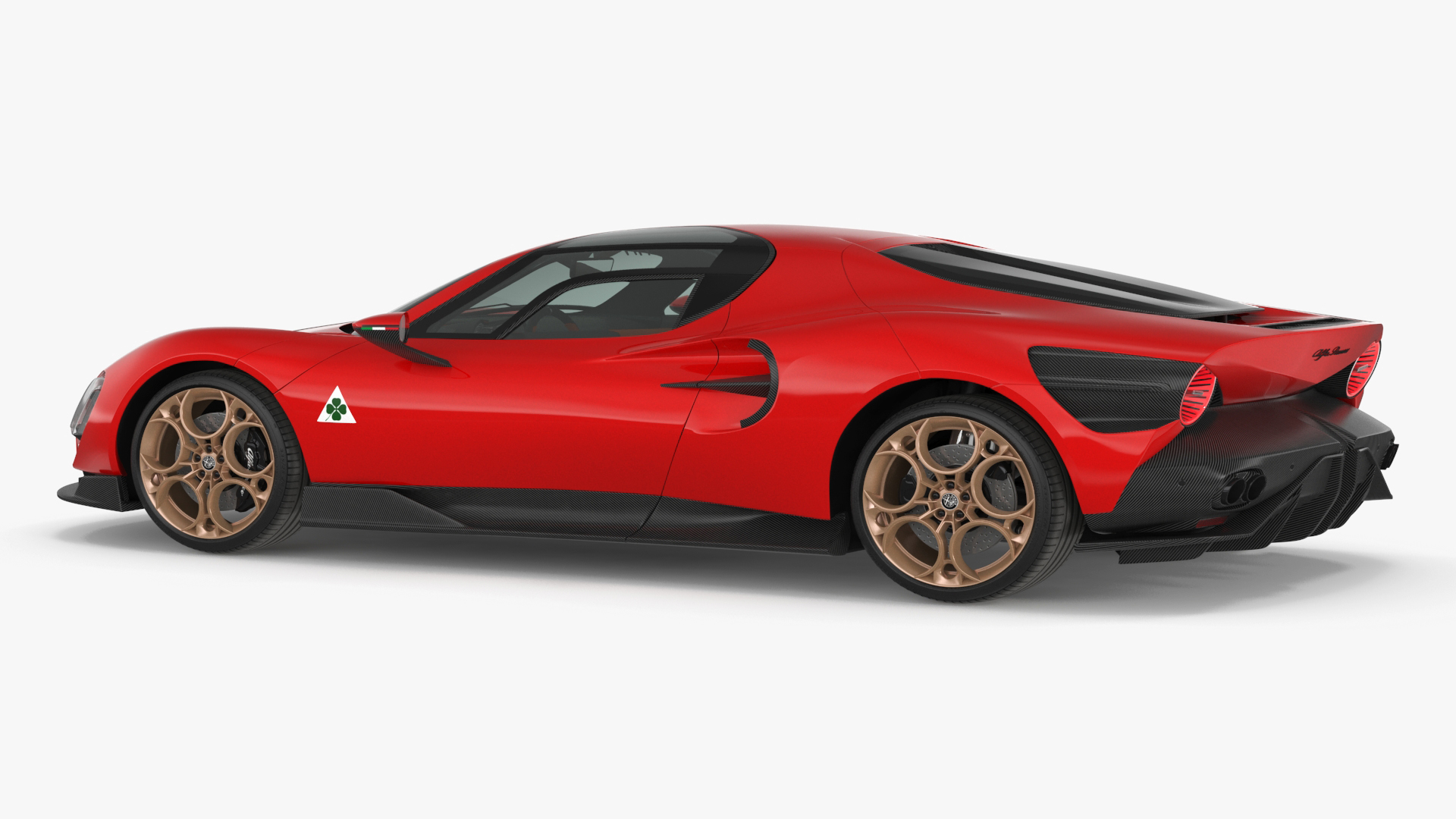 3D Supercar Alfa Romeo 33 Stradale Coupe Red