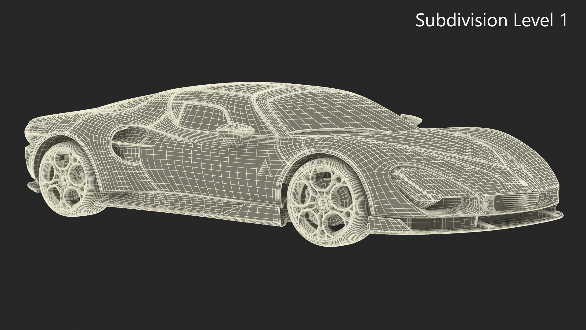 3D Supercar Alfa Romeo 33 Stradale Coupe Red