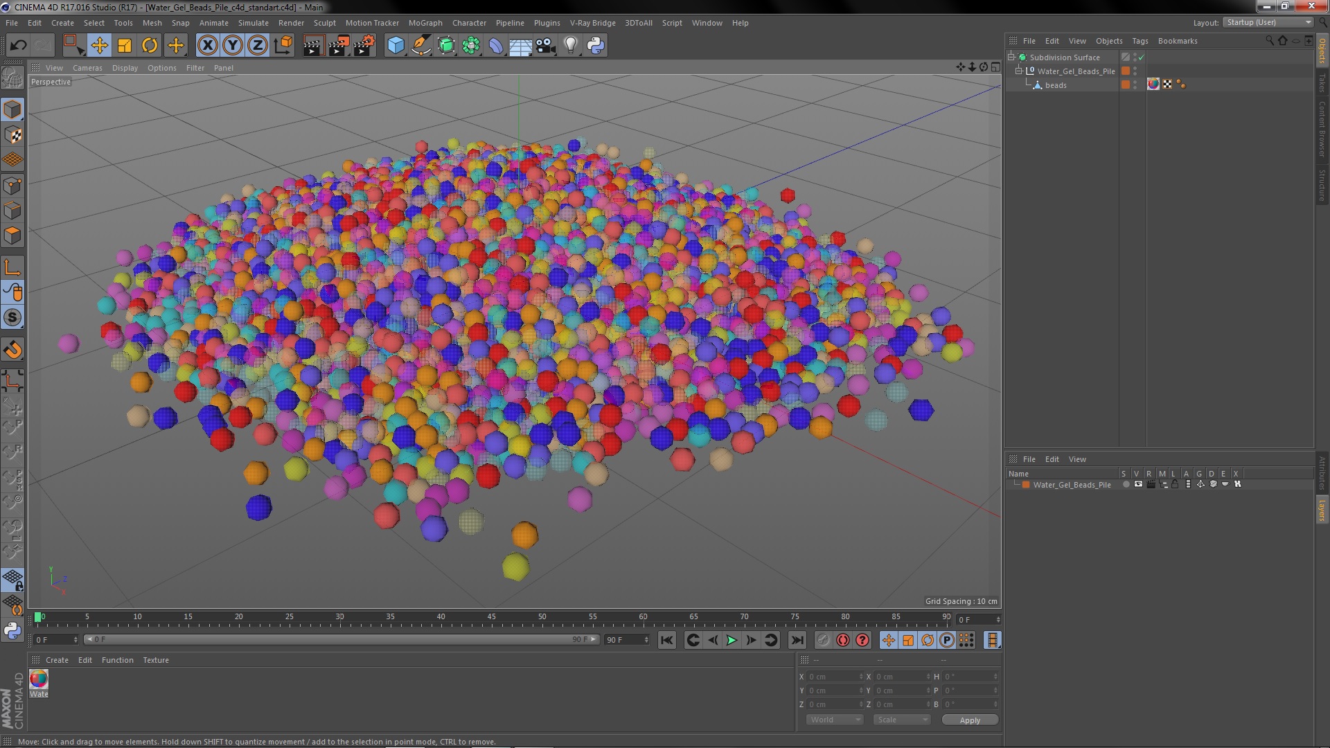 3D model Water Gel Beads Pile